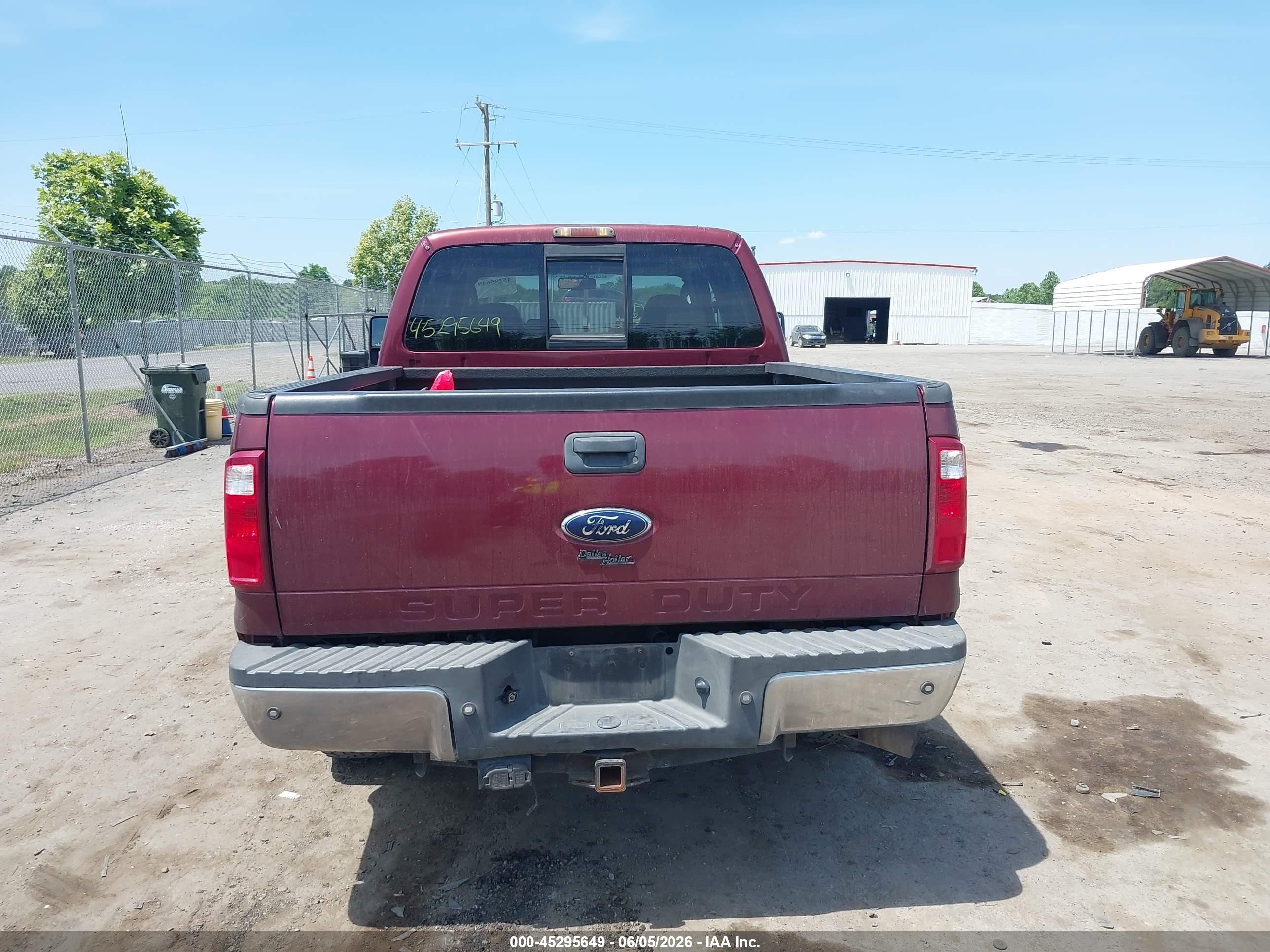 2008 Ford F-250 Fx4/harley-davidson/king Ranch/lariat/xl/xlt Бордовый vin: 1FTSW21R98EC33924