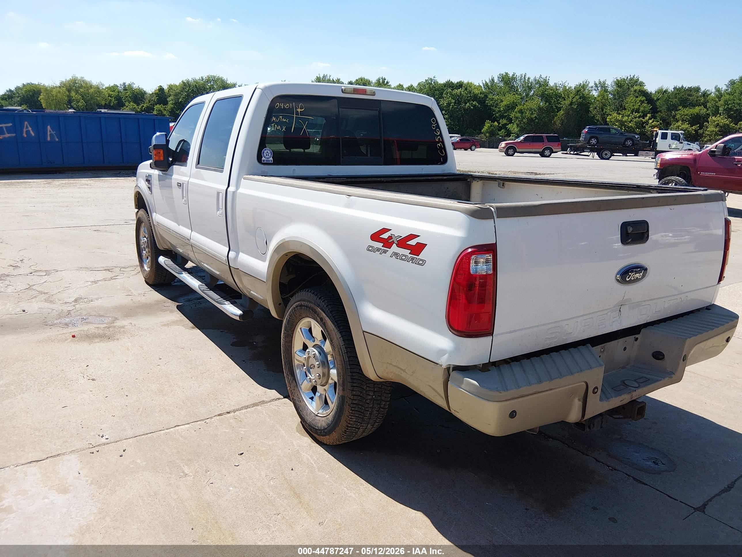 2008 Ford F-250 Fx4/harley-davidson/king Ranch/lariat/xl/xlt White vin: 1FTSW21R98EC35690