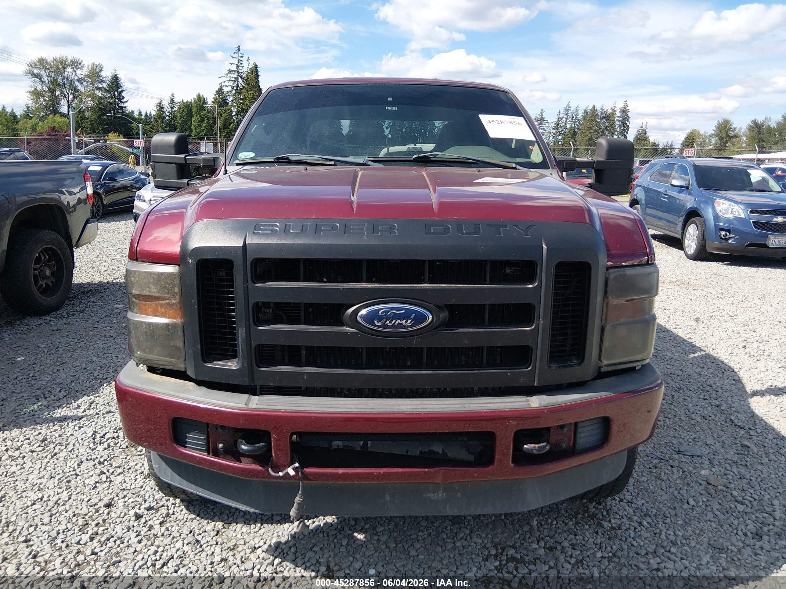 2008 Ford F-250 Fx4/harley-davidson/king Ranch/lariat/xl/xlt Темно-бордовый vin: 1FTSW21R98ED43937