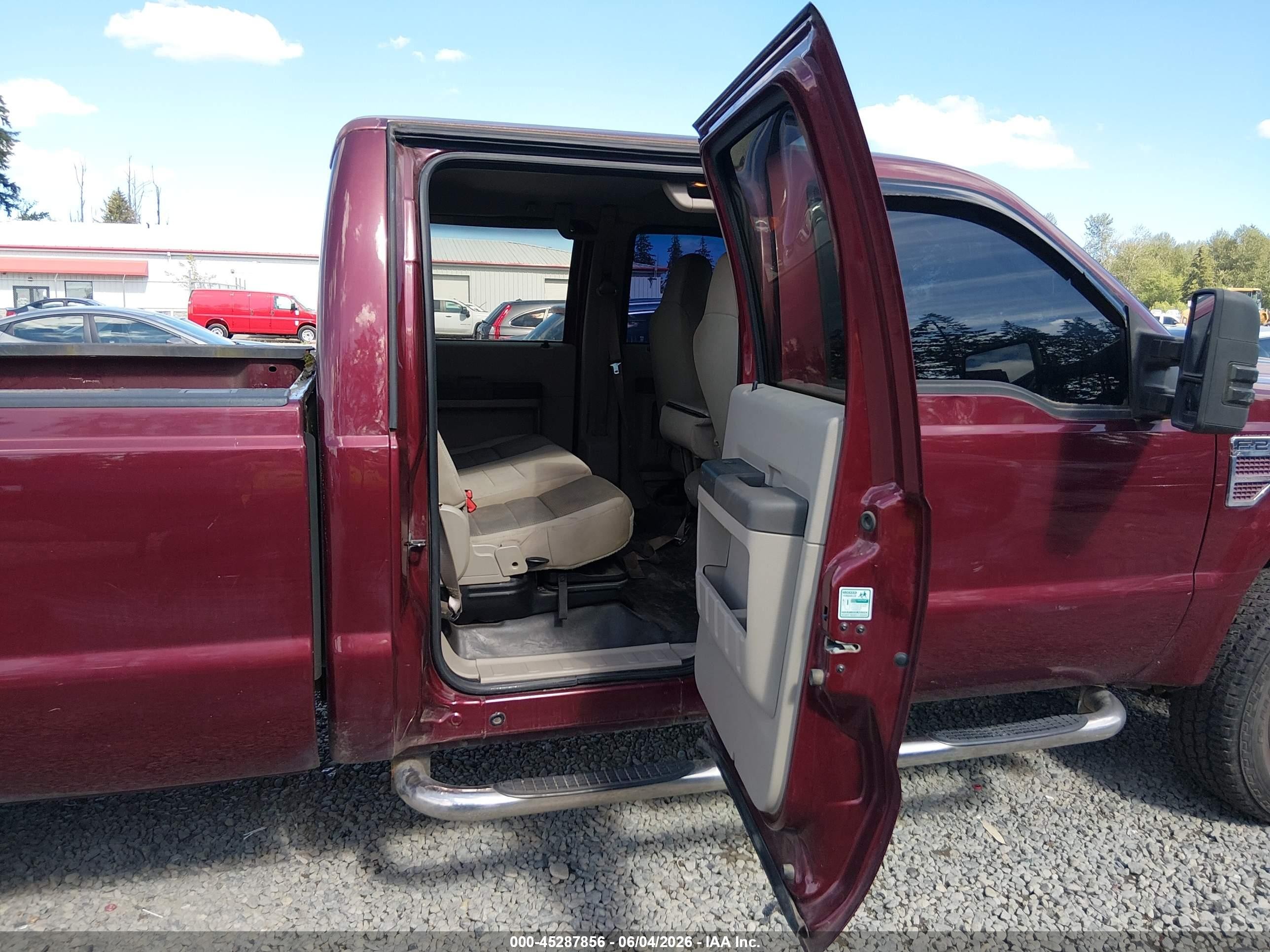 2008 Ford F-250 Fx4/harley-davidson/king Ranch/lariat/xl/xlt Темно-бордовый vin: 1FTSW21R98ED43937