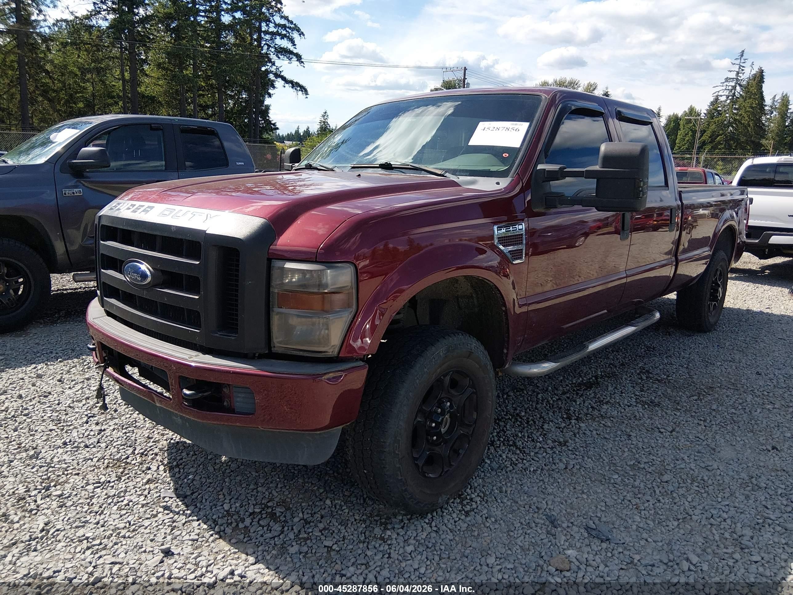 2008 Ford F-250 Fx4/harley-davidson/king Ranch/lariat/xl/xlt Темно-бордовый vin: 1FTSW21R98ED43937