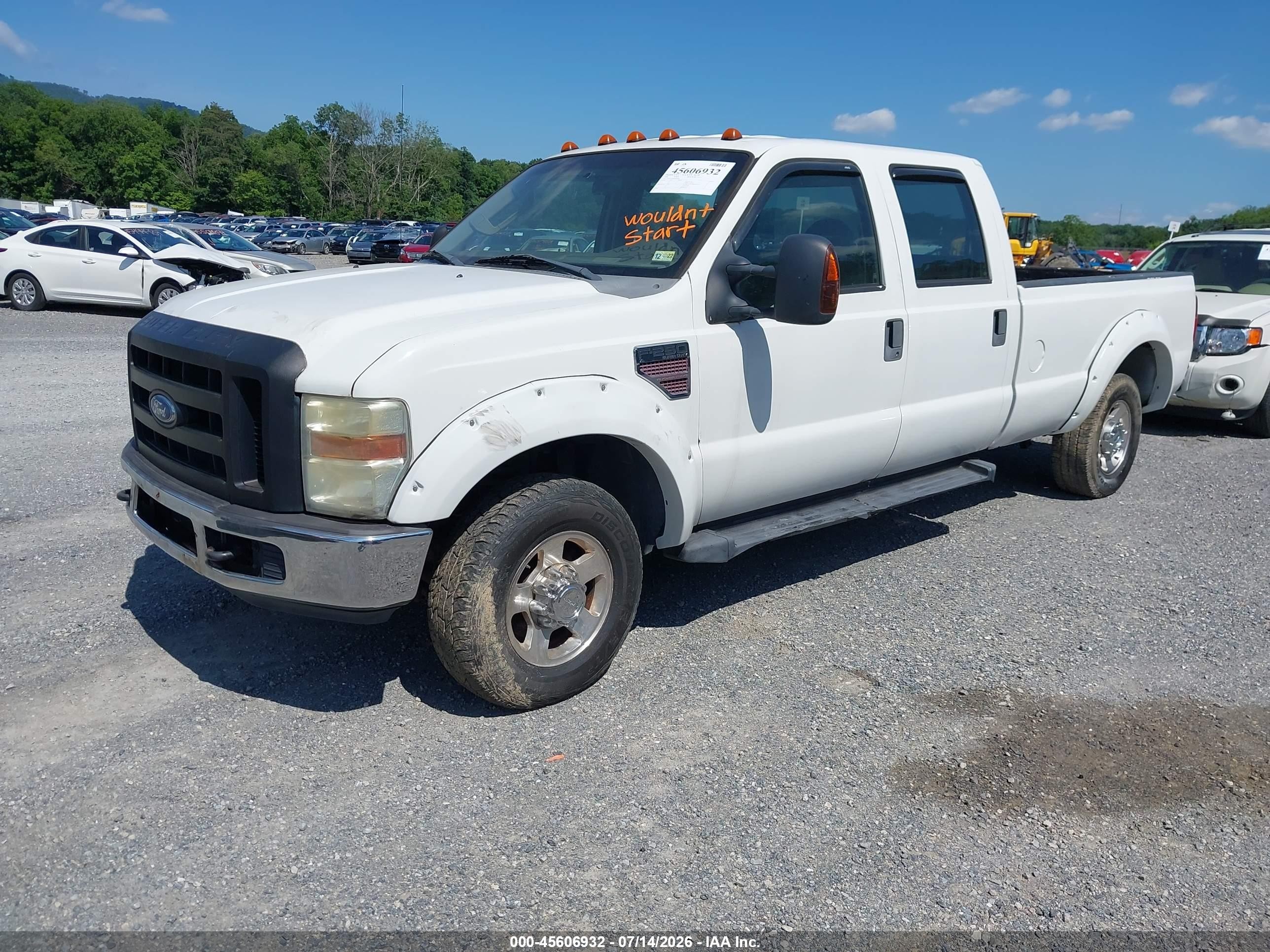 2008 Ford Super Duty F-250 Srw Fx4/harley-davidson/king Ranch/lariat/xl/xlt White vin: 1FTSW21RX8EB03389