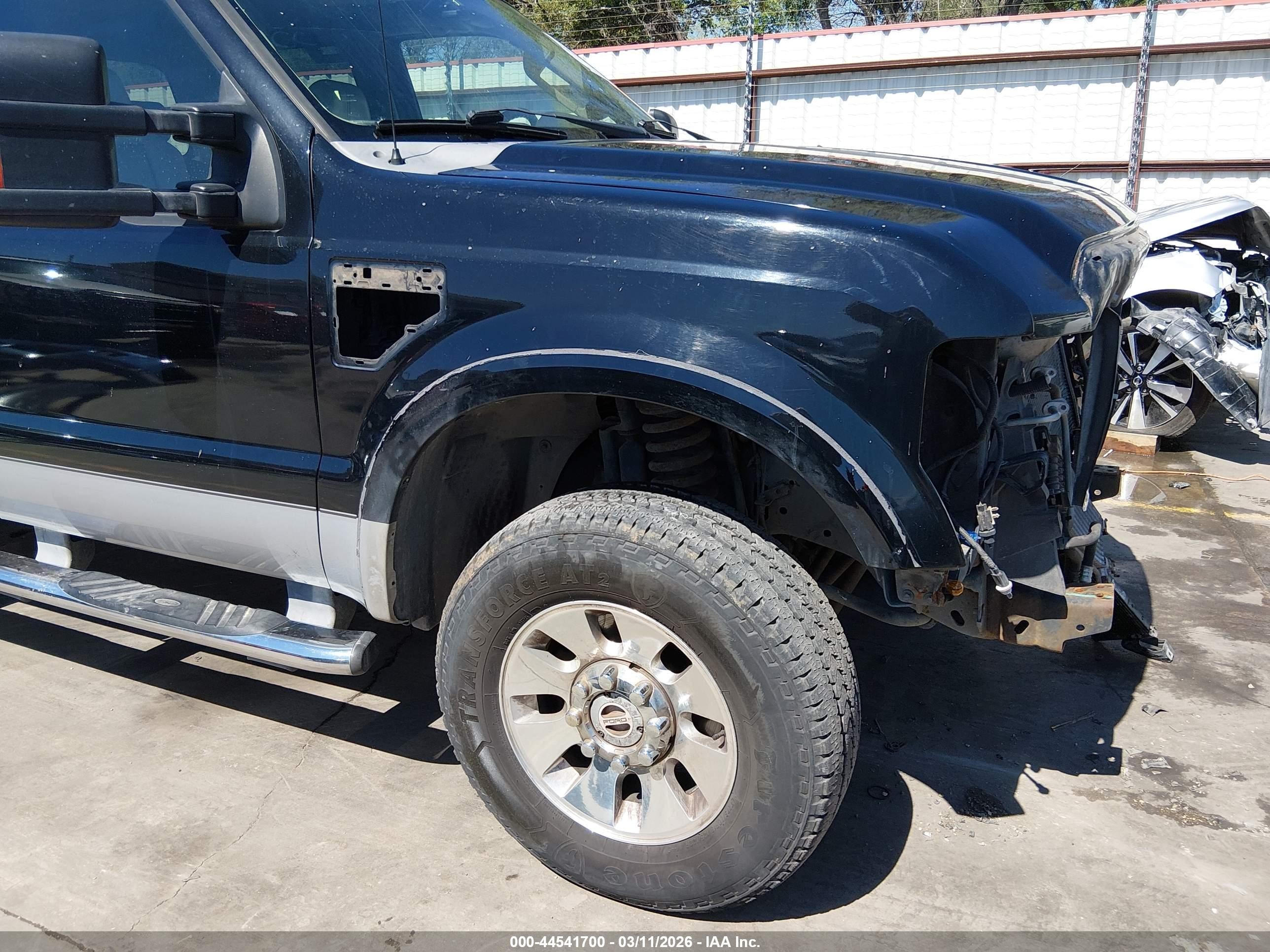 2008 Ford F-250 Fx4/harley-davidson/king Ranch/lariat/xl/xlt Black vin: 1FTSW21RX8EB55086