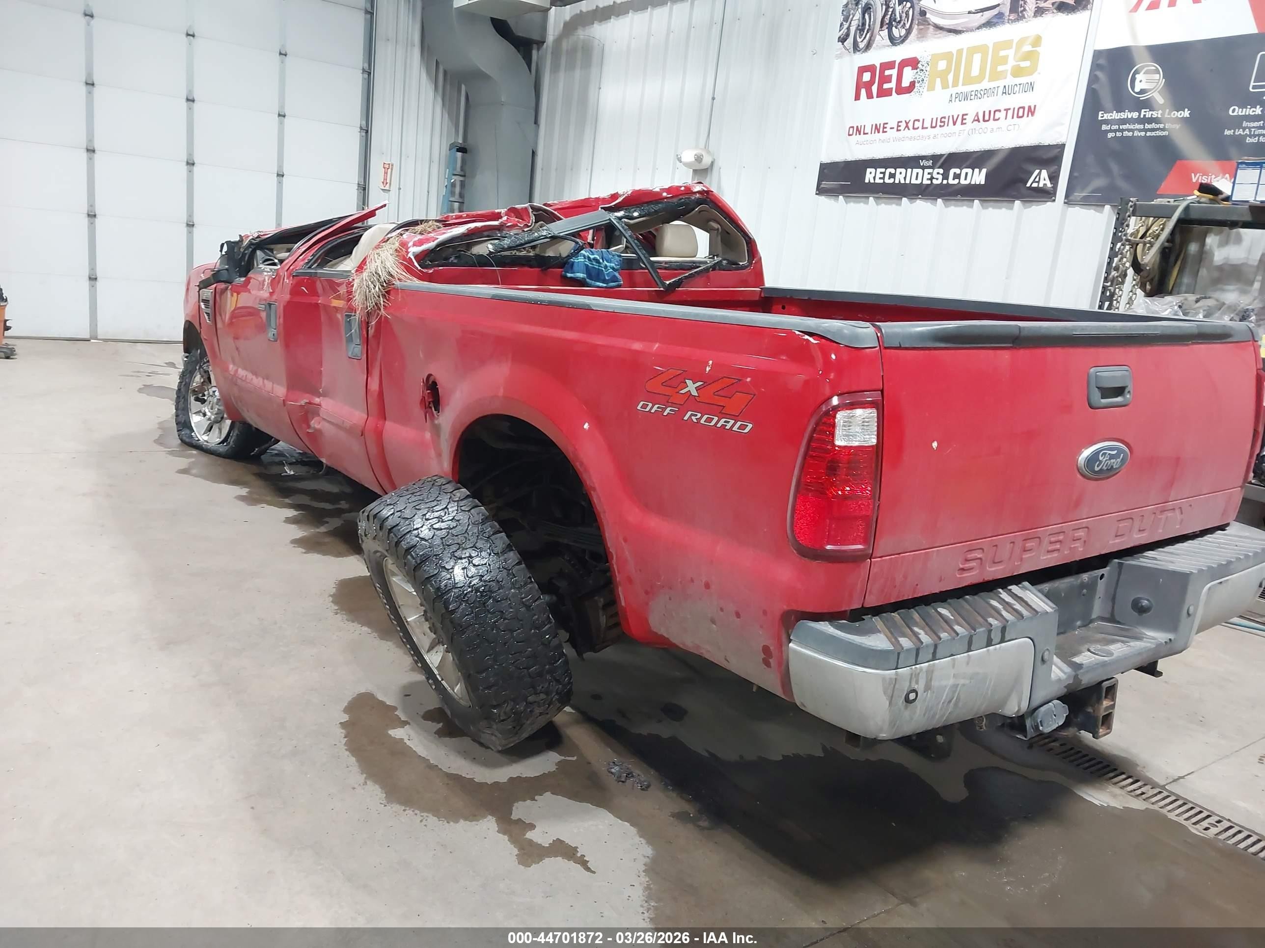 2008 Ford F-250 Fx4/harley-davidson/king Ranch/lariat/xl/xlt Red vin: 1FTSW21RX8EB97421