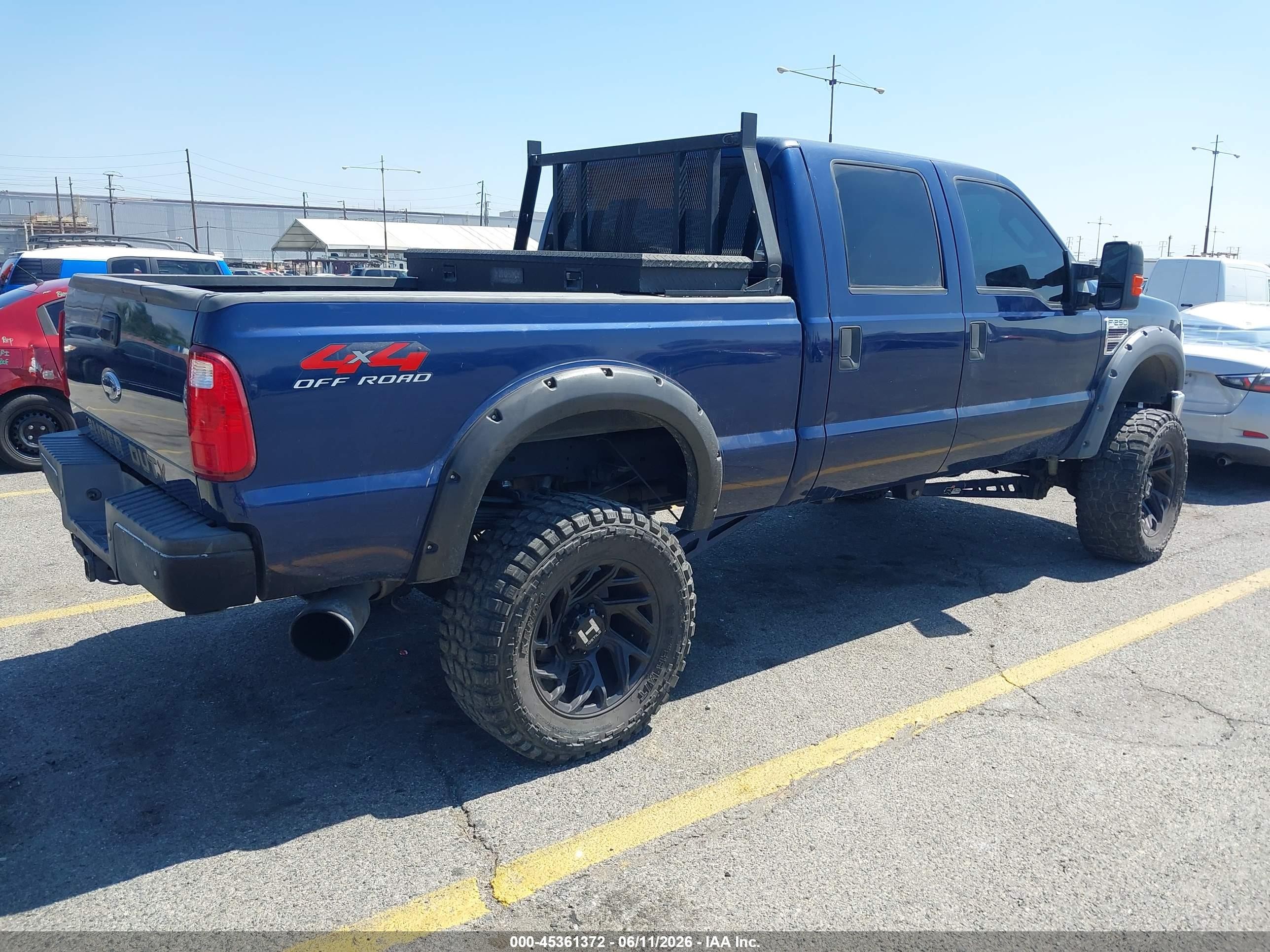 2008 Ford F-250 Fx4/harley-davidson/king Ranch/lariat/xl/xlt Blue vin: 1FTSW21RX8EC68312