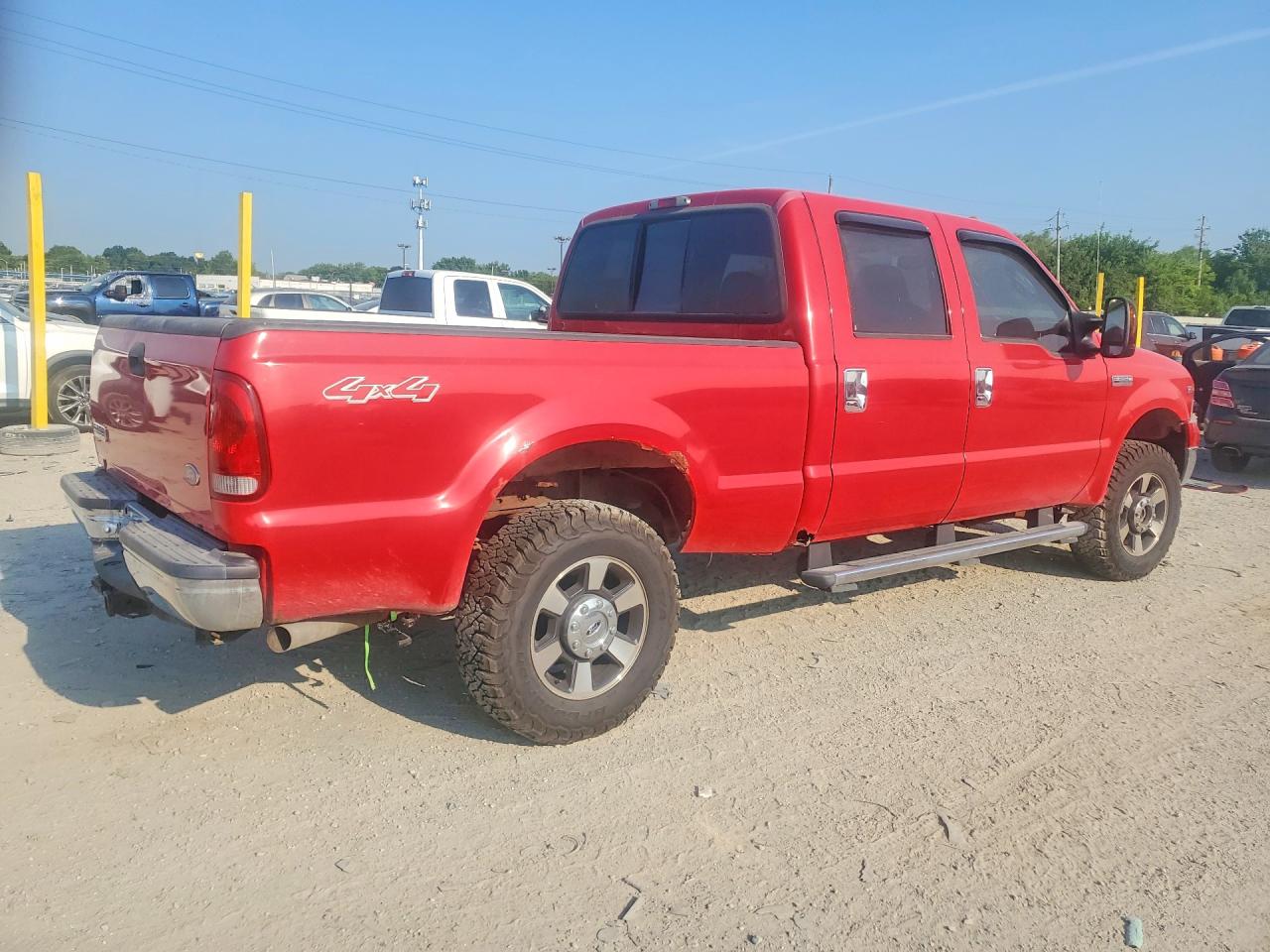 2005 Ford F250 Super Duty Red vin: 1FTSW21Y05EC82870