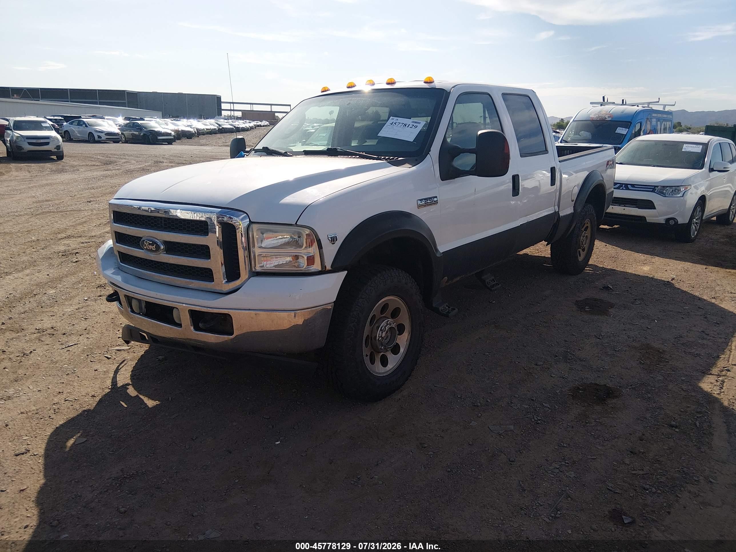 2006 Ford F-250 Lariat/xl/xlt White vin: 1FTSW21Y06EA81200