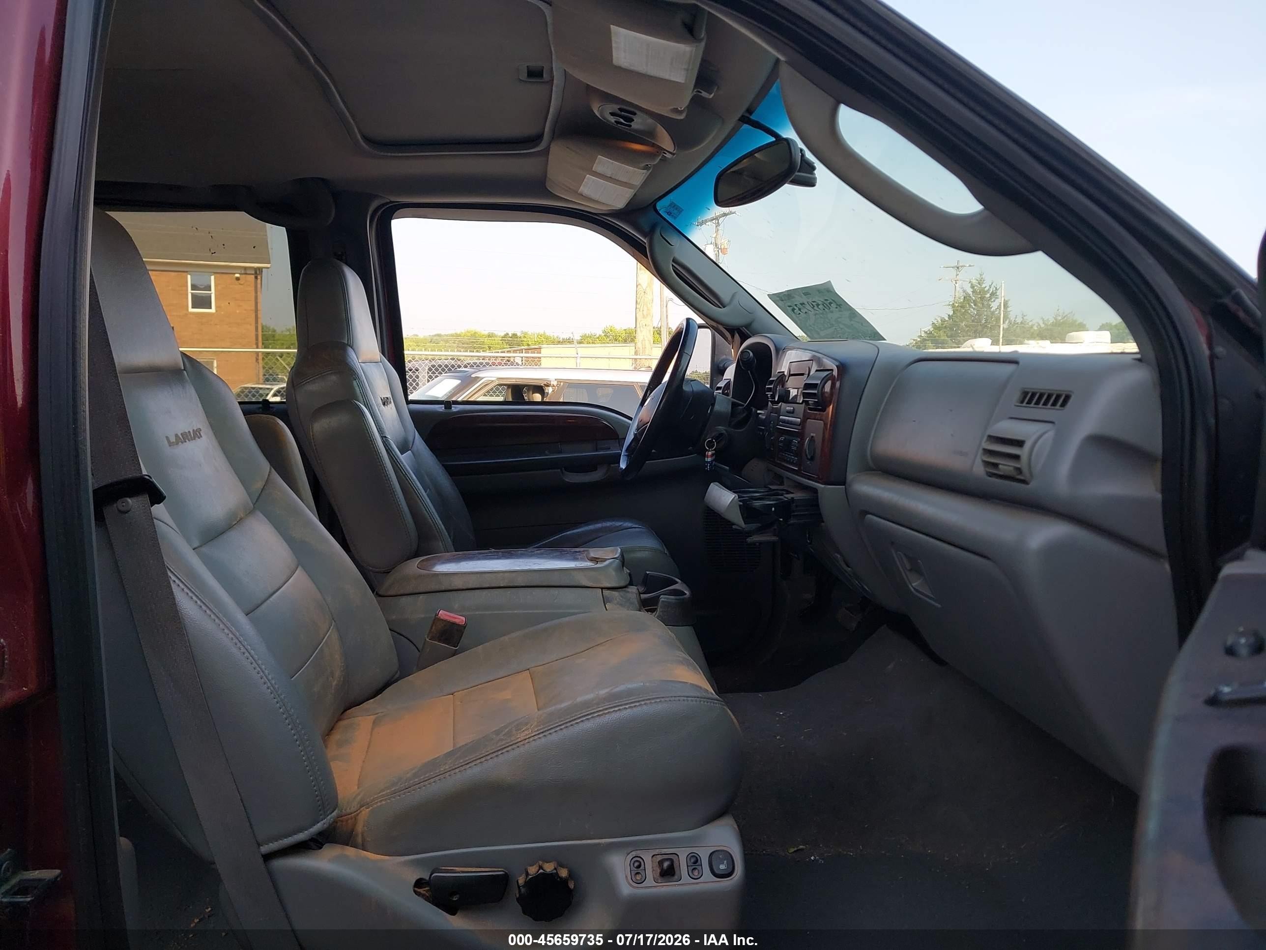 2005 Ford F-250 Lariat/xl/xlt Burgundy vin: 1FTSW21Y15EB47140