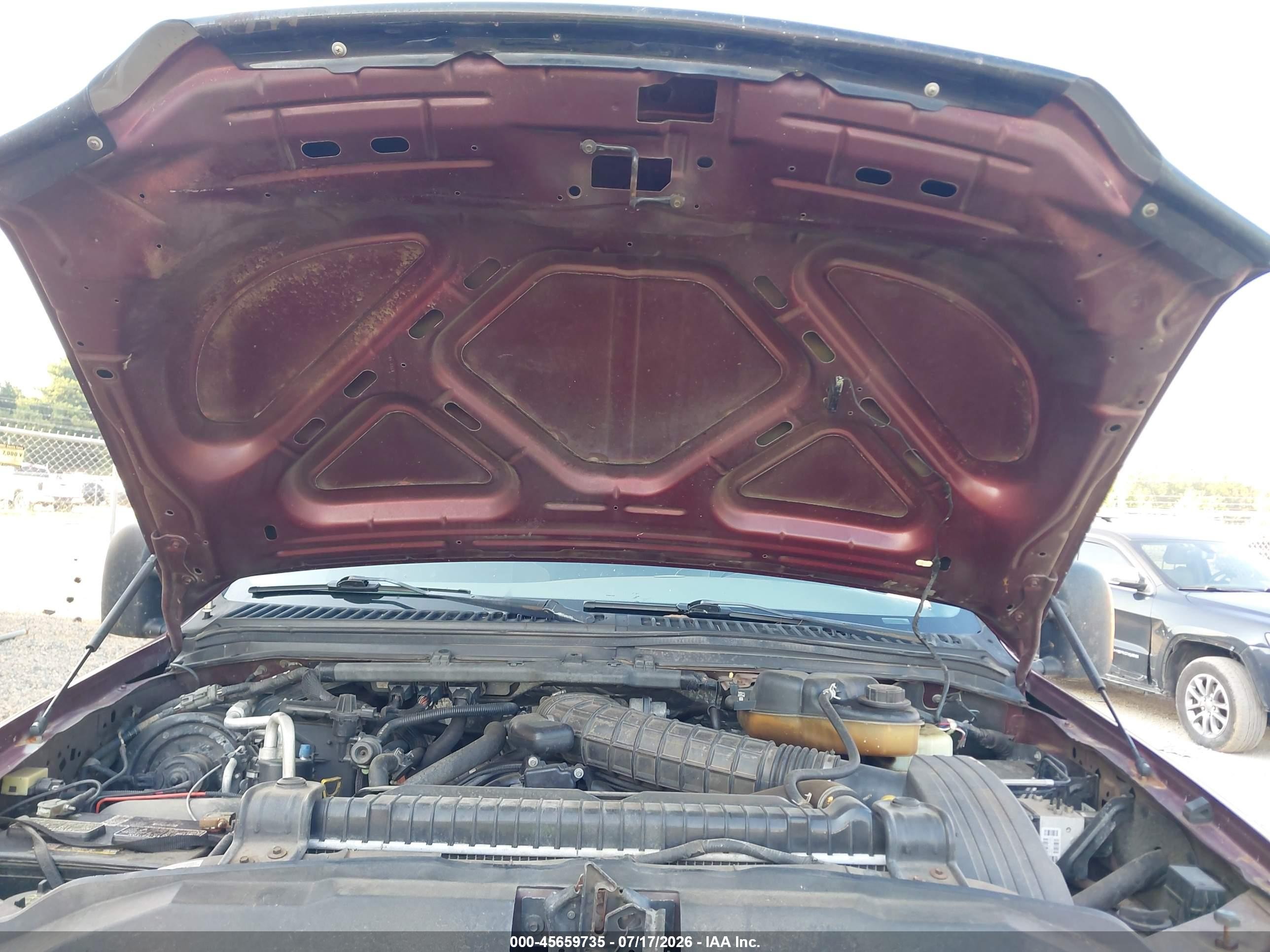 2005 Ford F-250 Lariat/xl/xlt Burgundy vin: 1FTSW21Y15EB47140