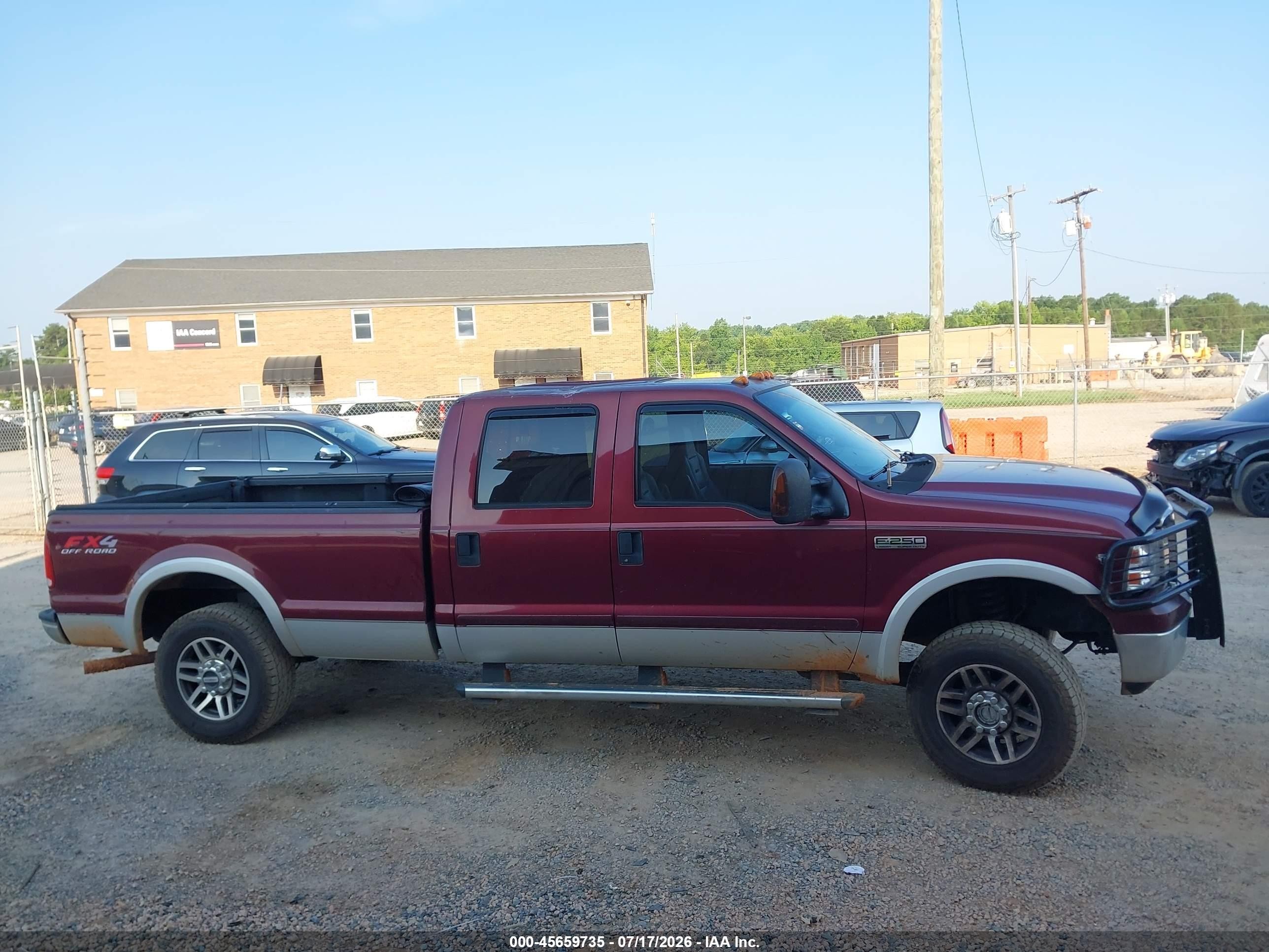 2005 Ford F-250 Lariat/xl/xlt Burgundy vin: 1FTSW21Y15EB47140