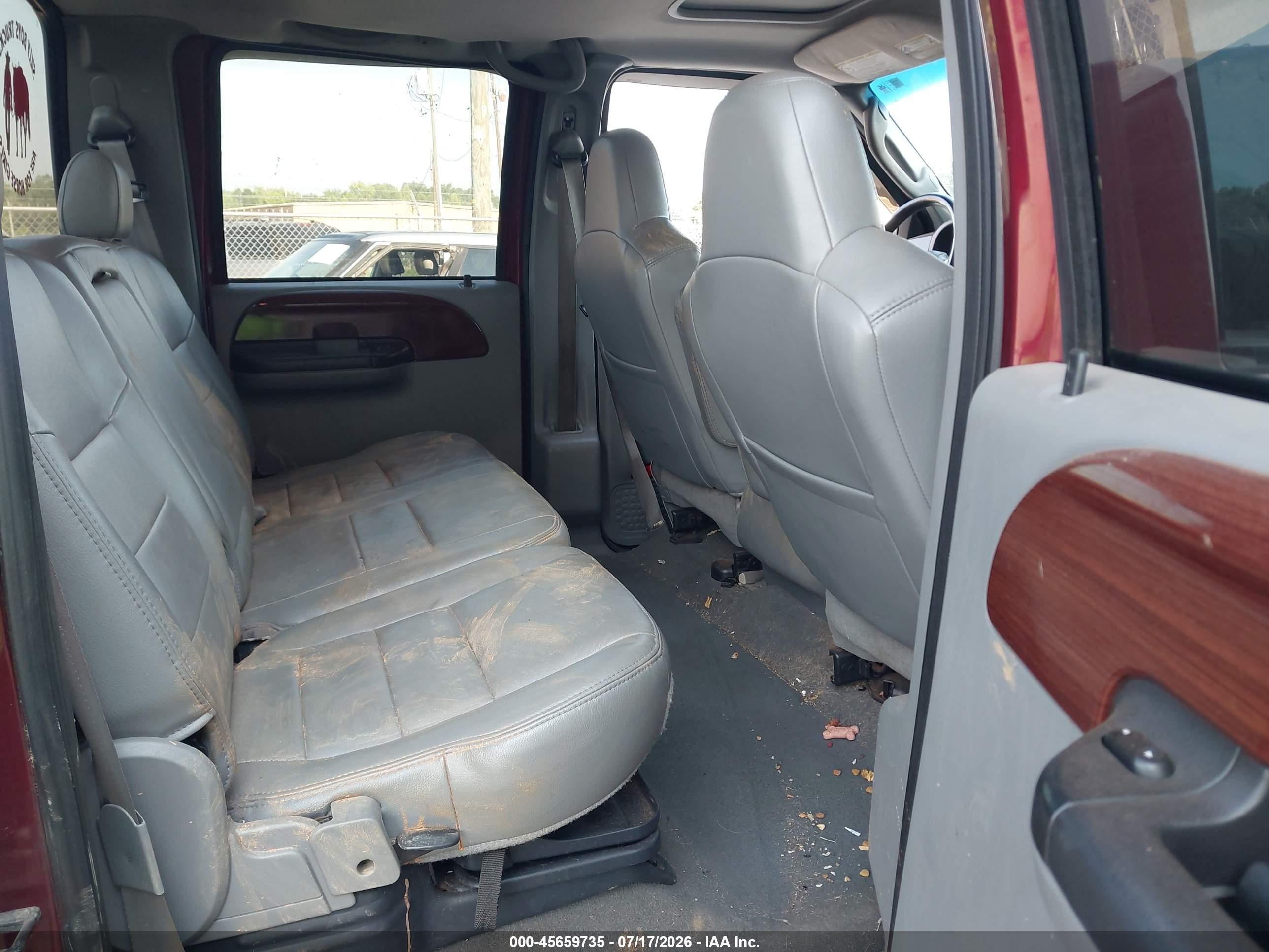 2005 Ford F-250 Lariat/xl/xlt Burgundy vin: 1FTSW21Y15EB47140