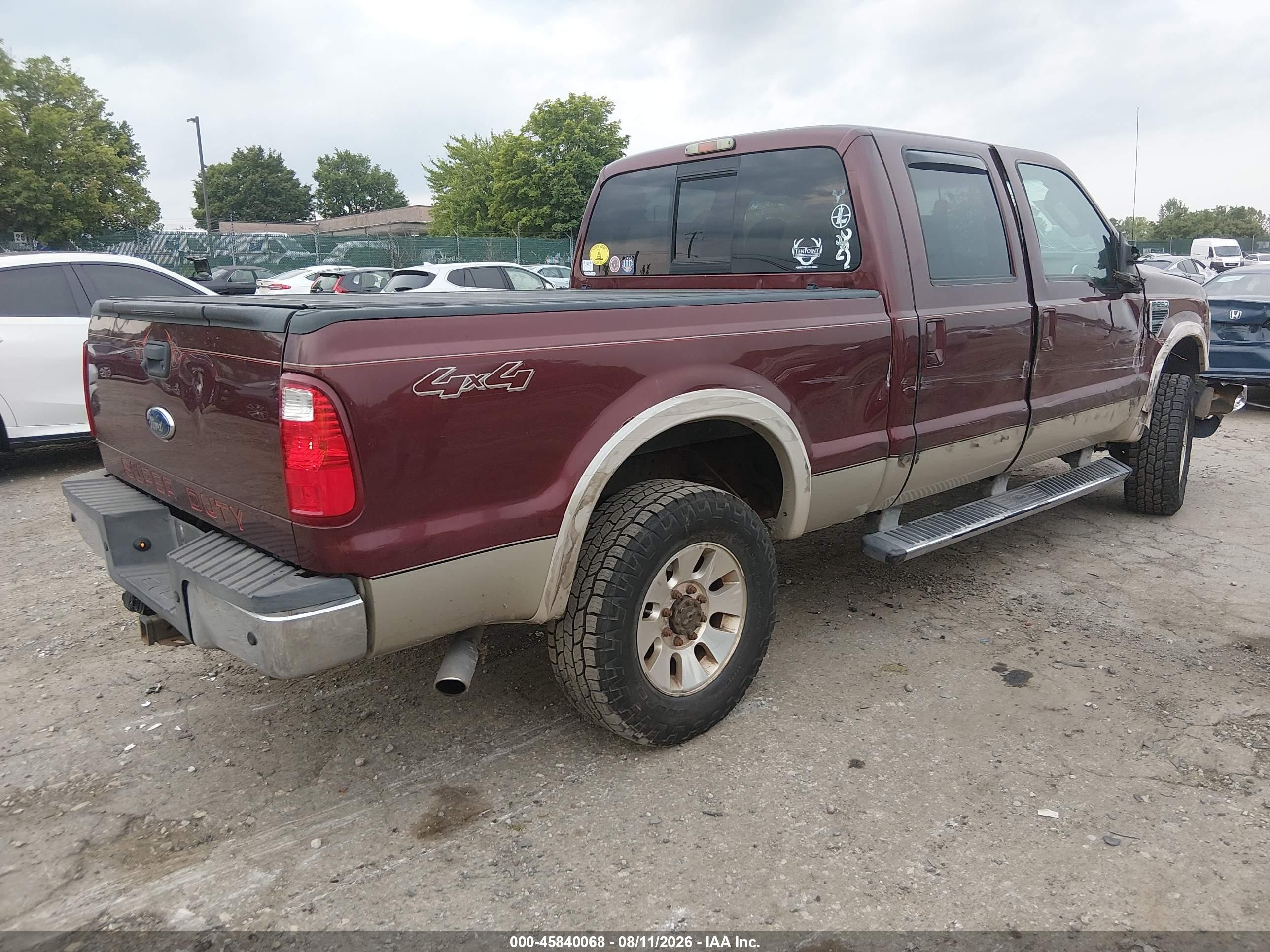 2010 Ford Super Duty F-250 Srw Cabelas/king Ranch/lariat/xl/xlt Burgundy vin: 1FTSW2B50AEB41697