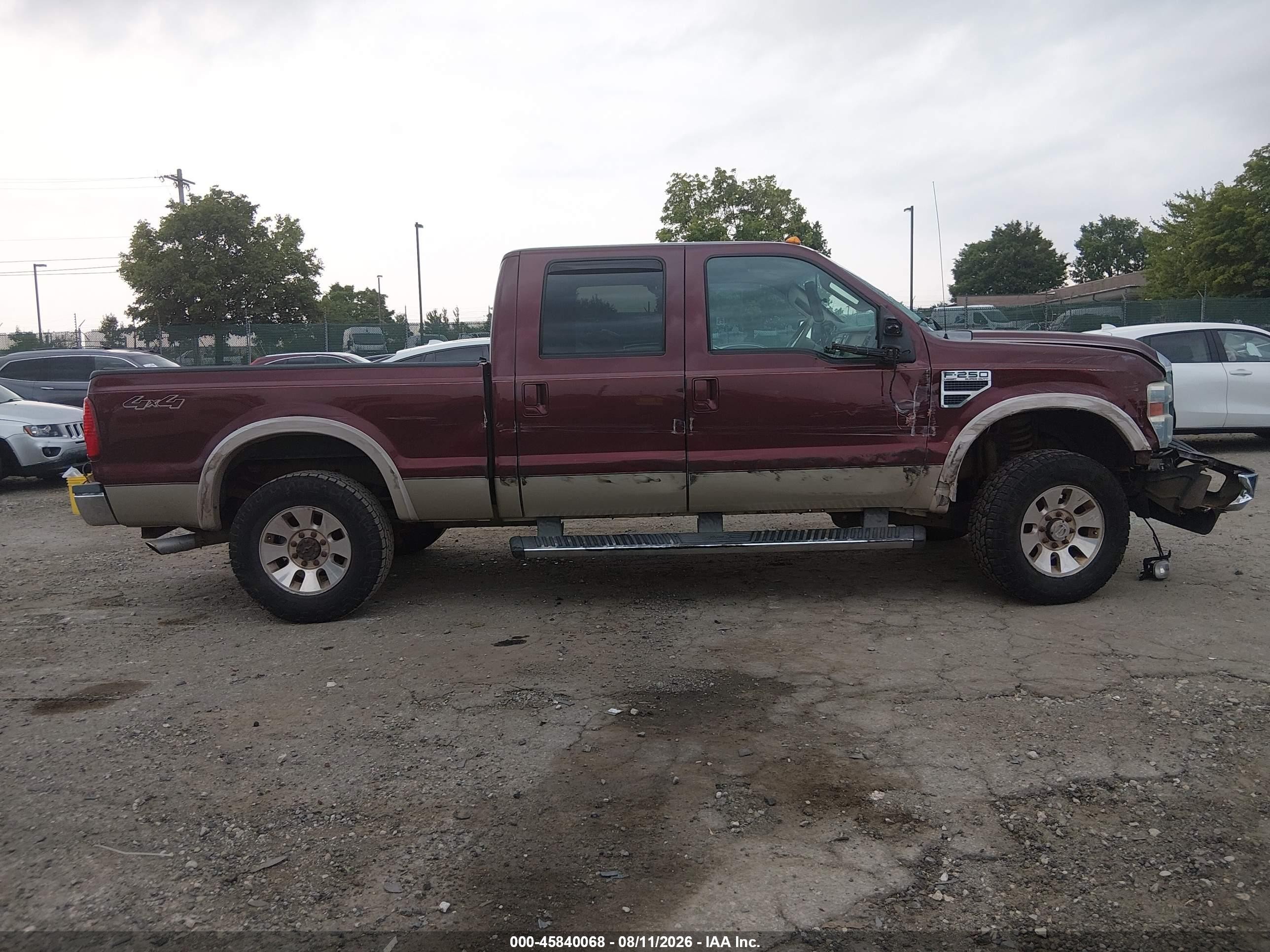 2010 Ford Super Duty F-250 Srw Cabelas/king Ranch/lariat/xl/xlt Burgundy vin: 1FTSW2B50AEB41697