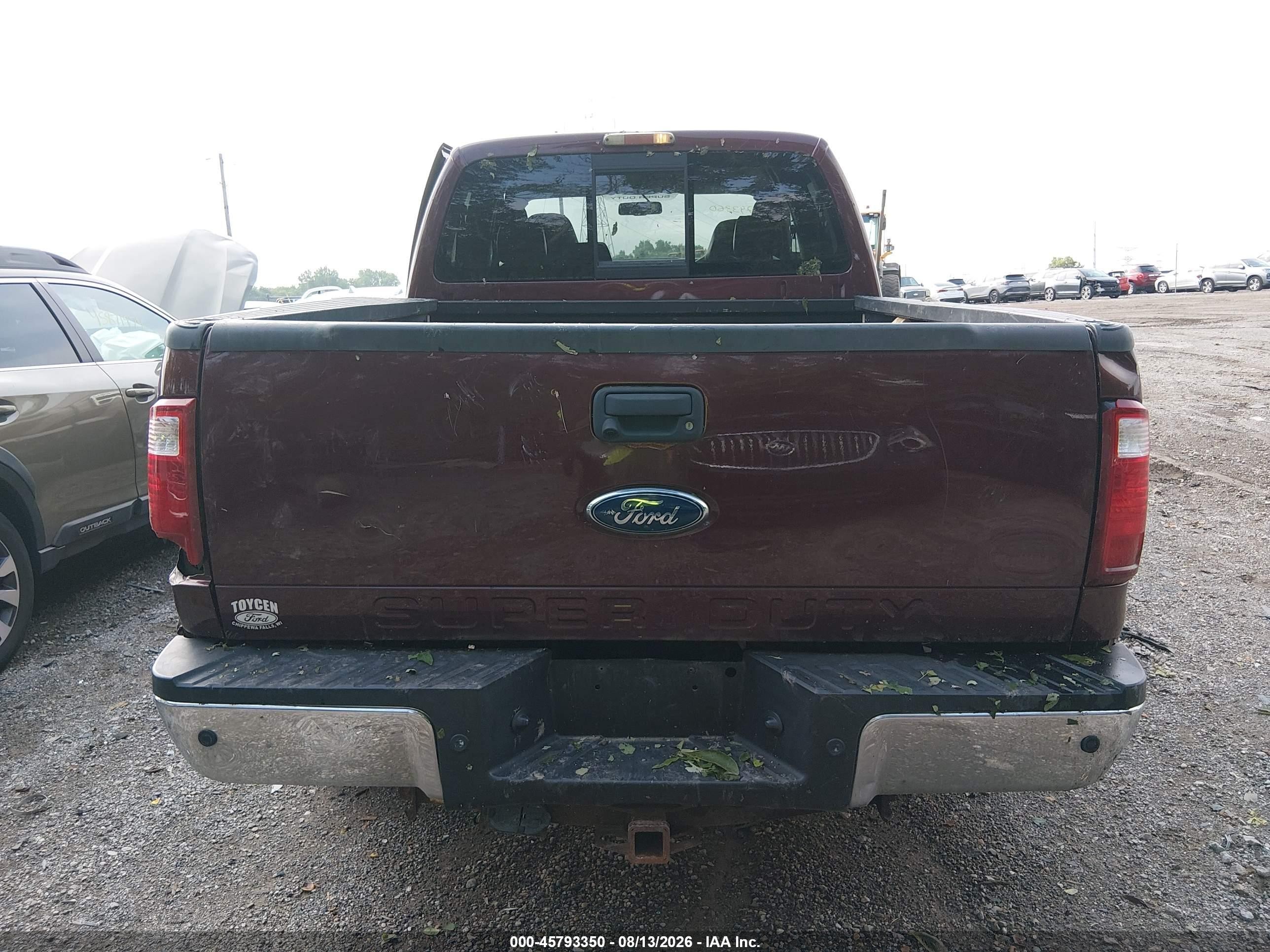 2010 Ford Super Duty F-250 Srw Cabelas/king Ranch/lariat/xl/xlt Maroon vin: 1FTSW2B5XAEB10165