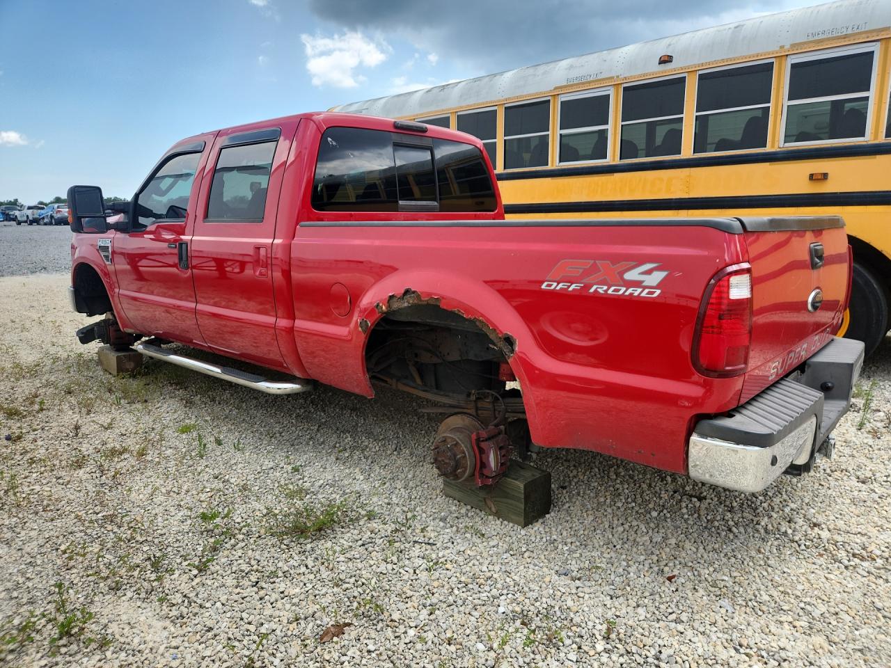 2010 Ford F250 Super Duty Red vin: 1FTSW2BR1AEB02636 Damage: Left Bed Side, Rust, Severe Damage