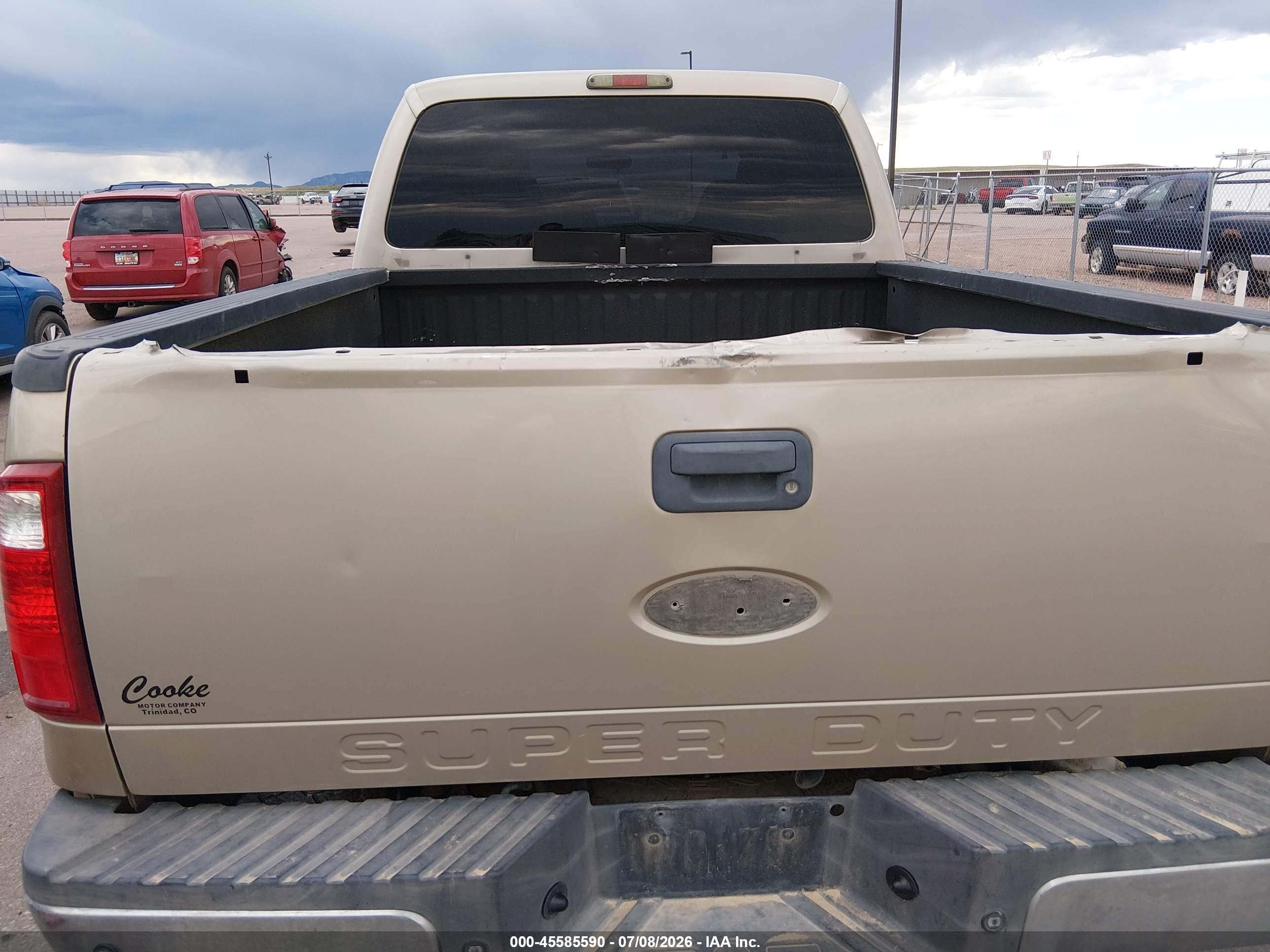 2010 Ford F-250 Cabela's/harley-davidson/king Ranch/lariat/xl/xlt Gold vin: 1FTSW2BR2AEA78458