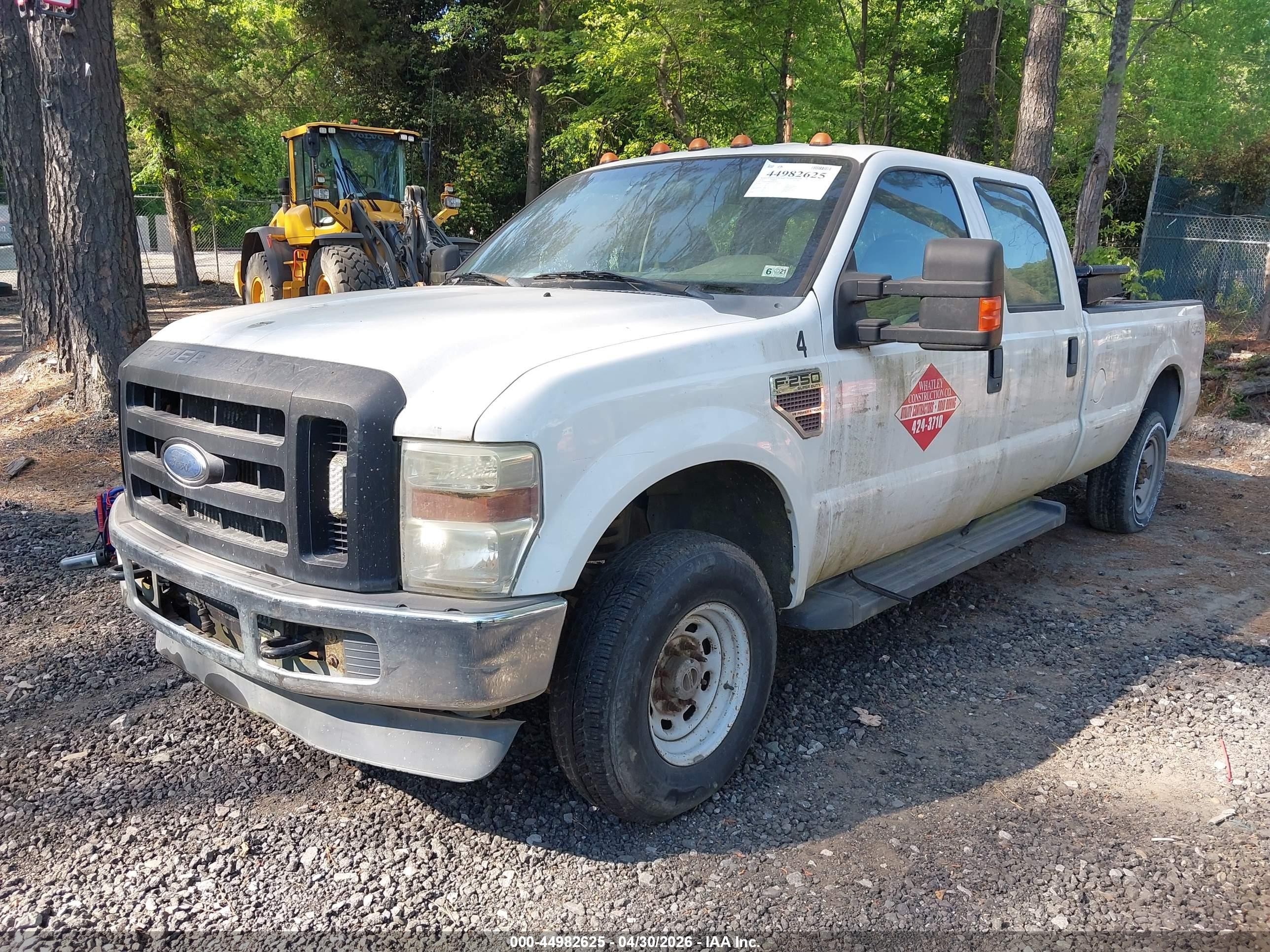 2010 Ford F-250 Xl White vin: 1FTSW2BR6AEB32036