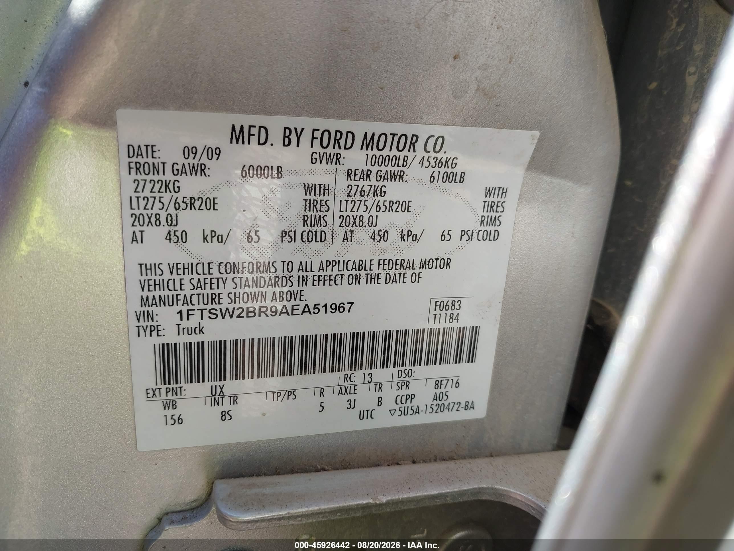 2010 Ford Super Duty F-250 Srw Cabelas/harley-davidson/king Ranch/lariat/xl/xlt Silver vin: 1FTSW2BR9AEA51967