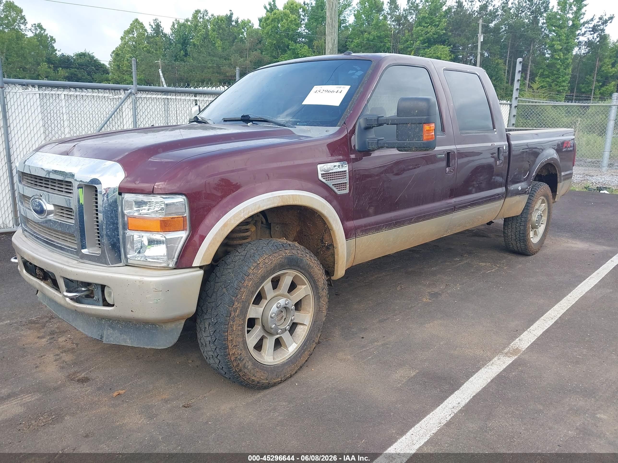2010 Ford F-250 Cabela's/harley-davidson/king Ranch/lariat/xl/xlt Maroon vin: 1FTSW2BR9AEB31852
