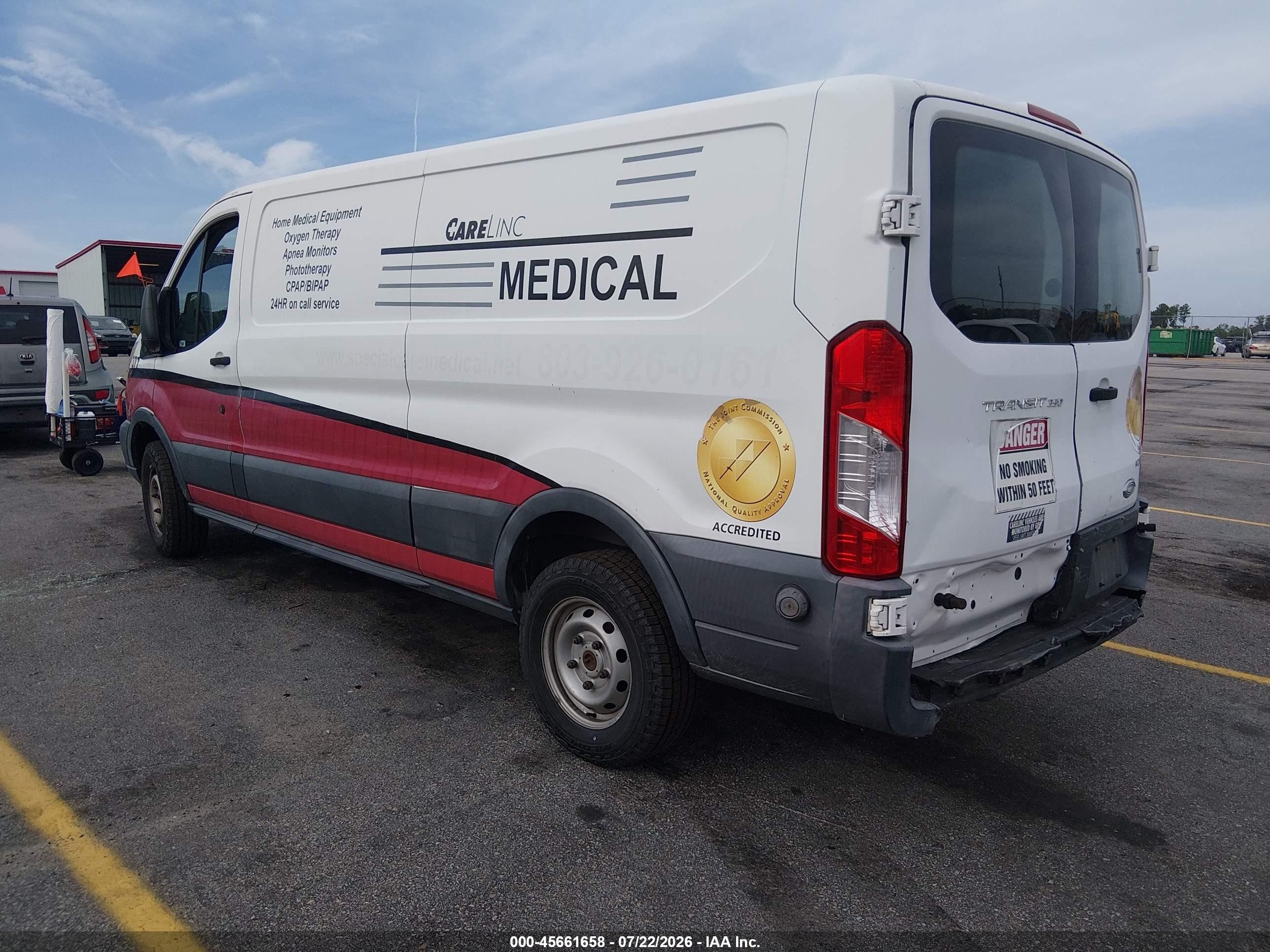 2015 Ford Transit-350   White vin: 1FTSW2YM0FKA51859