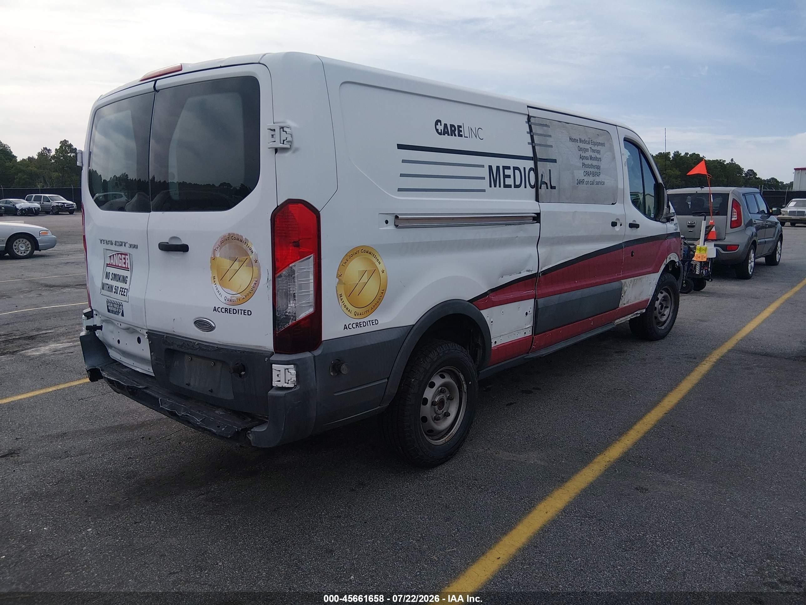 2015 Ford Transit-350   White vin: 1FTSW2YM0FKA51859