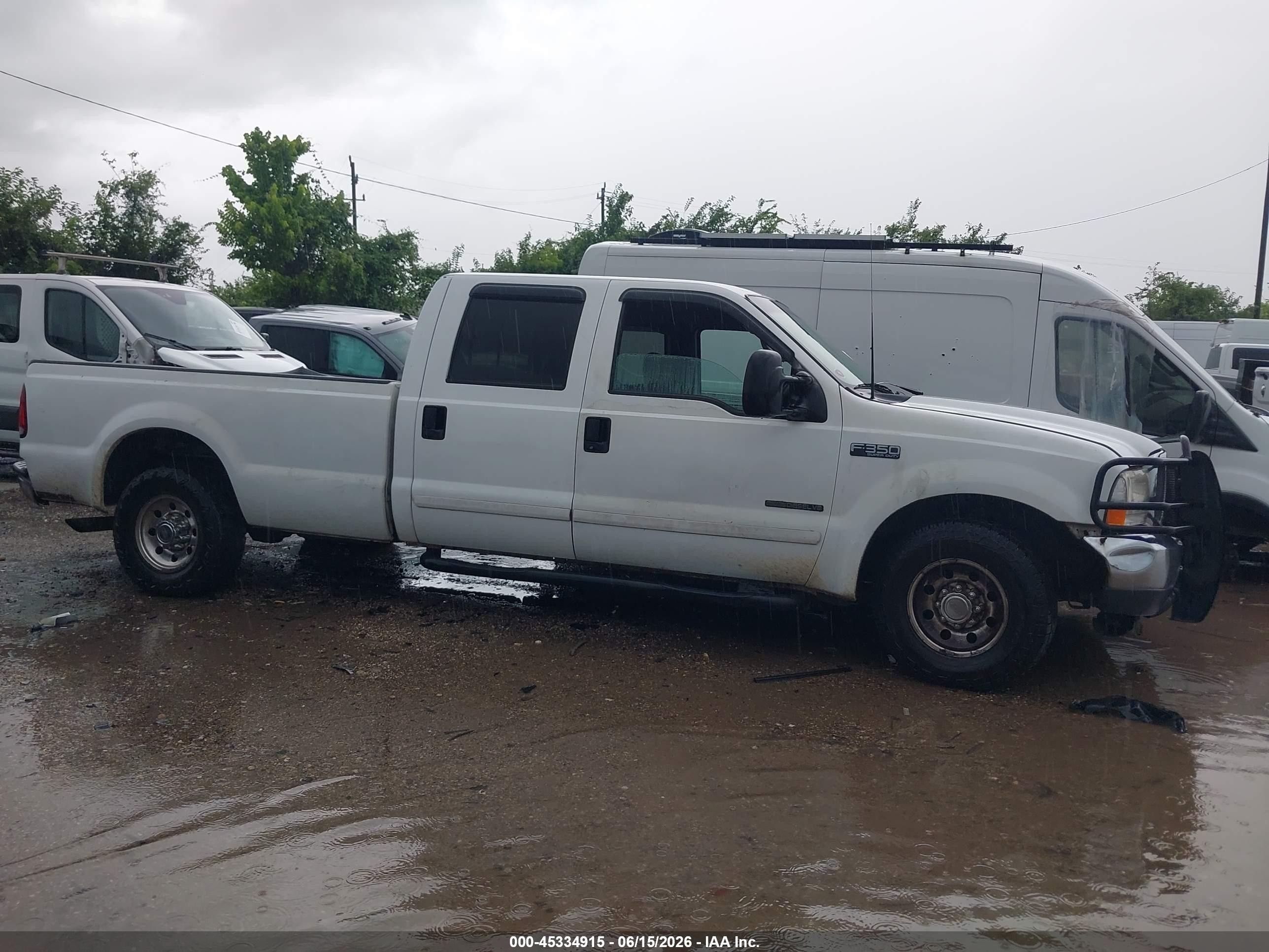 2002 Ford F-350 Lariat/xl/xlt White vin: 1FTSW30F62EA21454