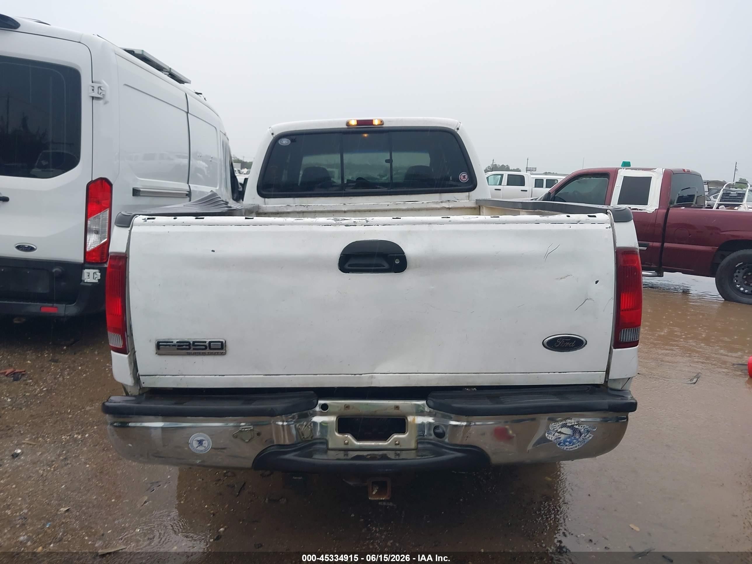 2002 Ford F-350 Lariat/xl/xlt White vin: 1FTSW30F62EA21454