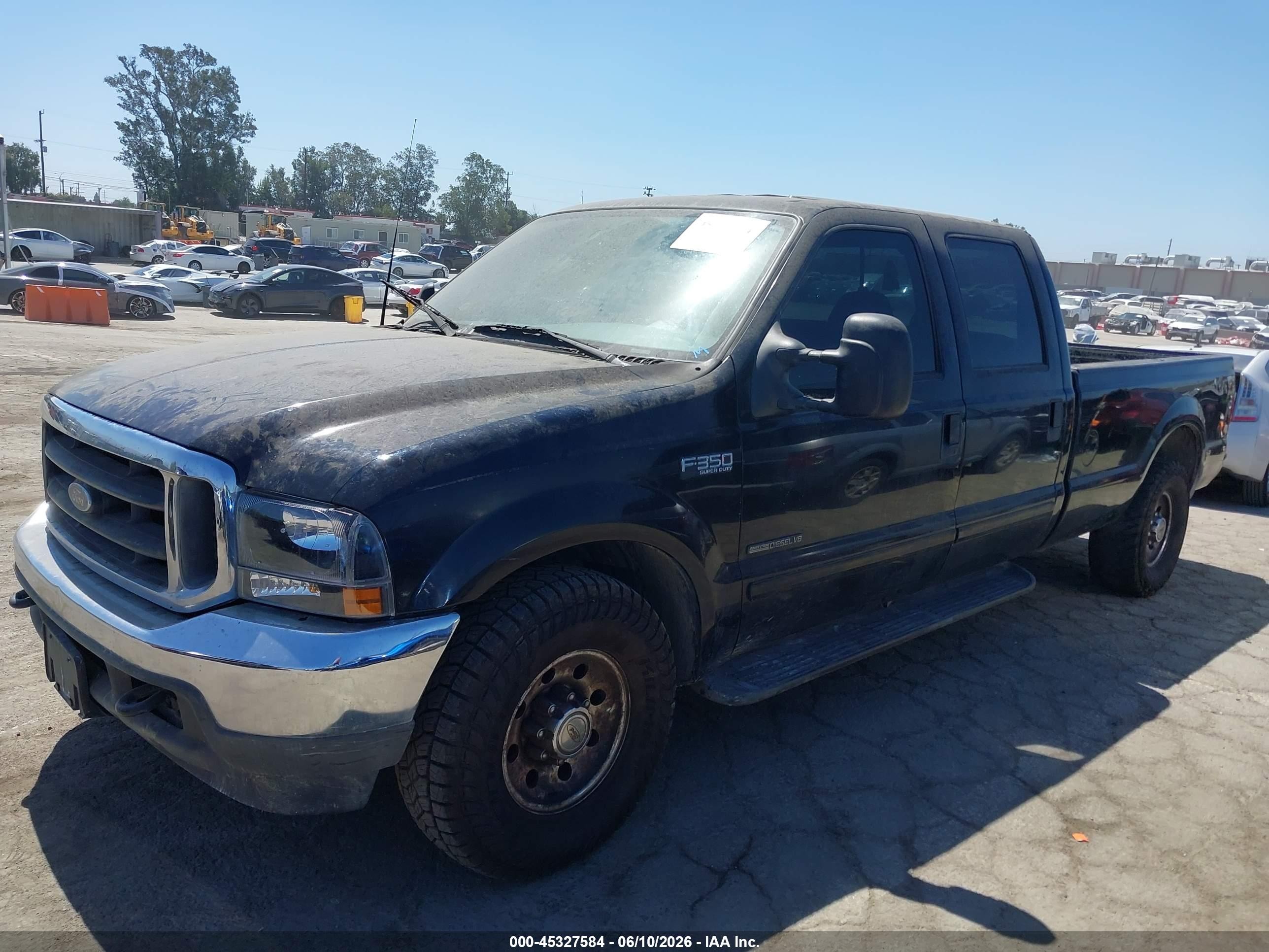 2002 Ford F-350 Lariat/xl/xlt Black vin: 1FTSW30F62EB85352