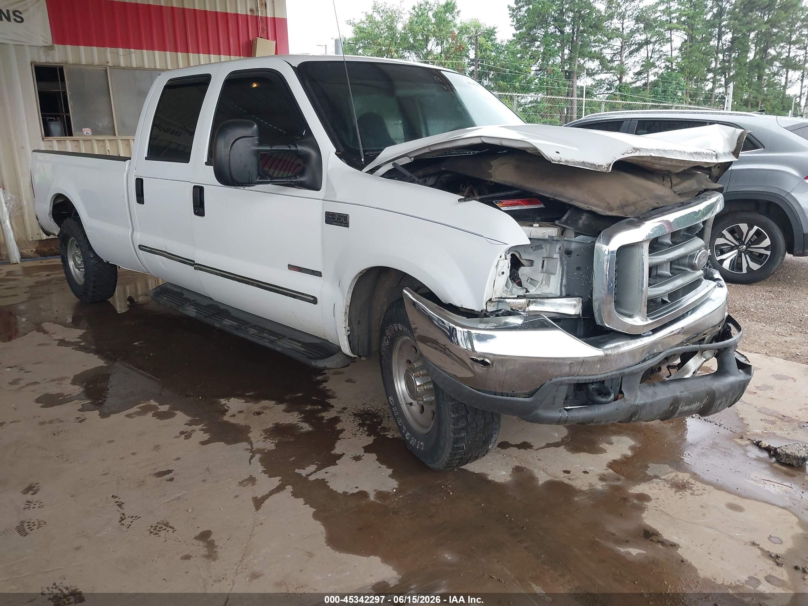 2000 Ford F-350 Lariat/xl/xlt White vin: 1FTSW30F9YEA57583