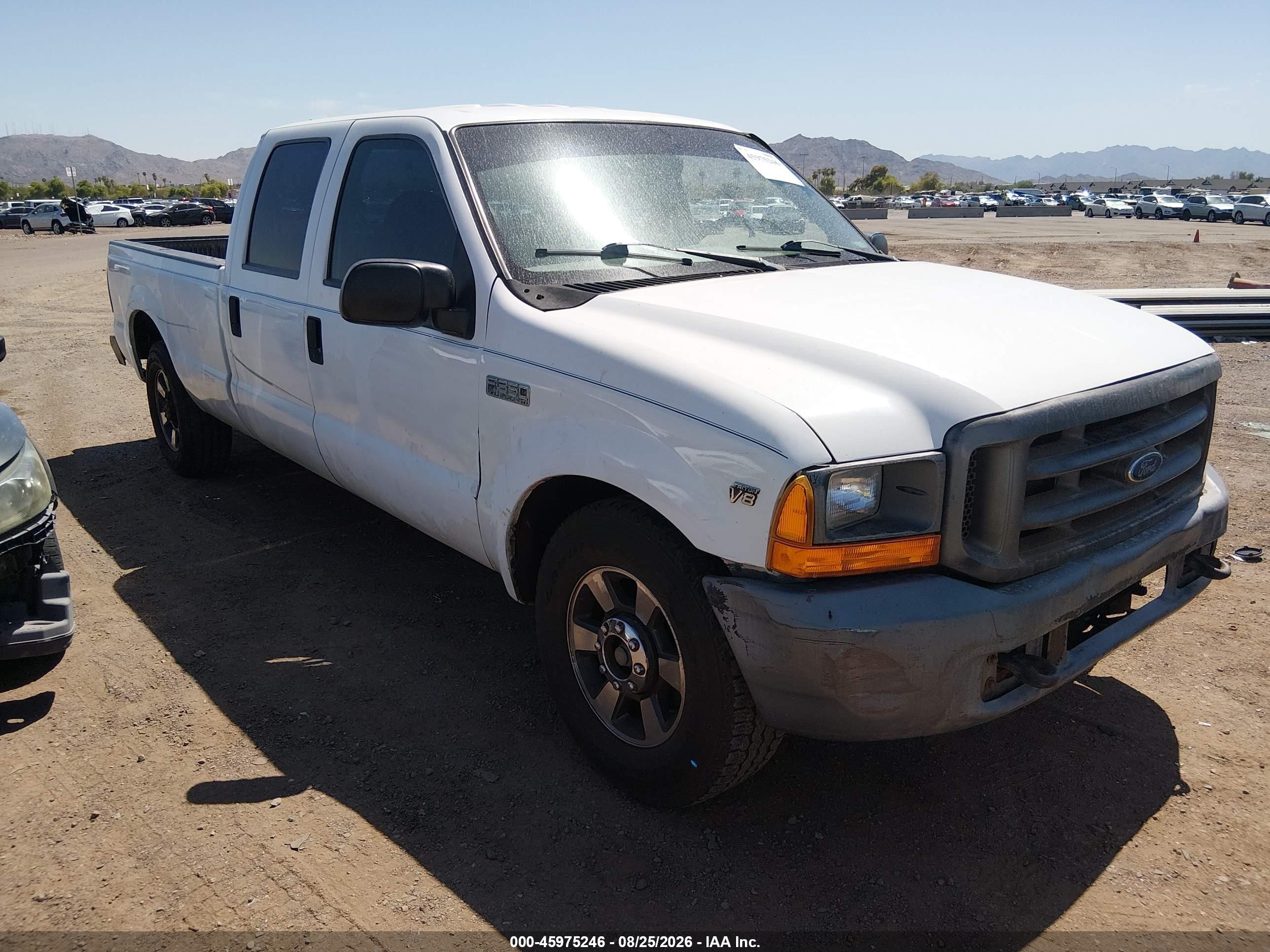 2000 Ford F-350 Lariat/xl/xlt White vin: 1FTSW30L5YEA02649