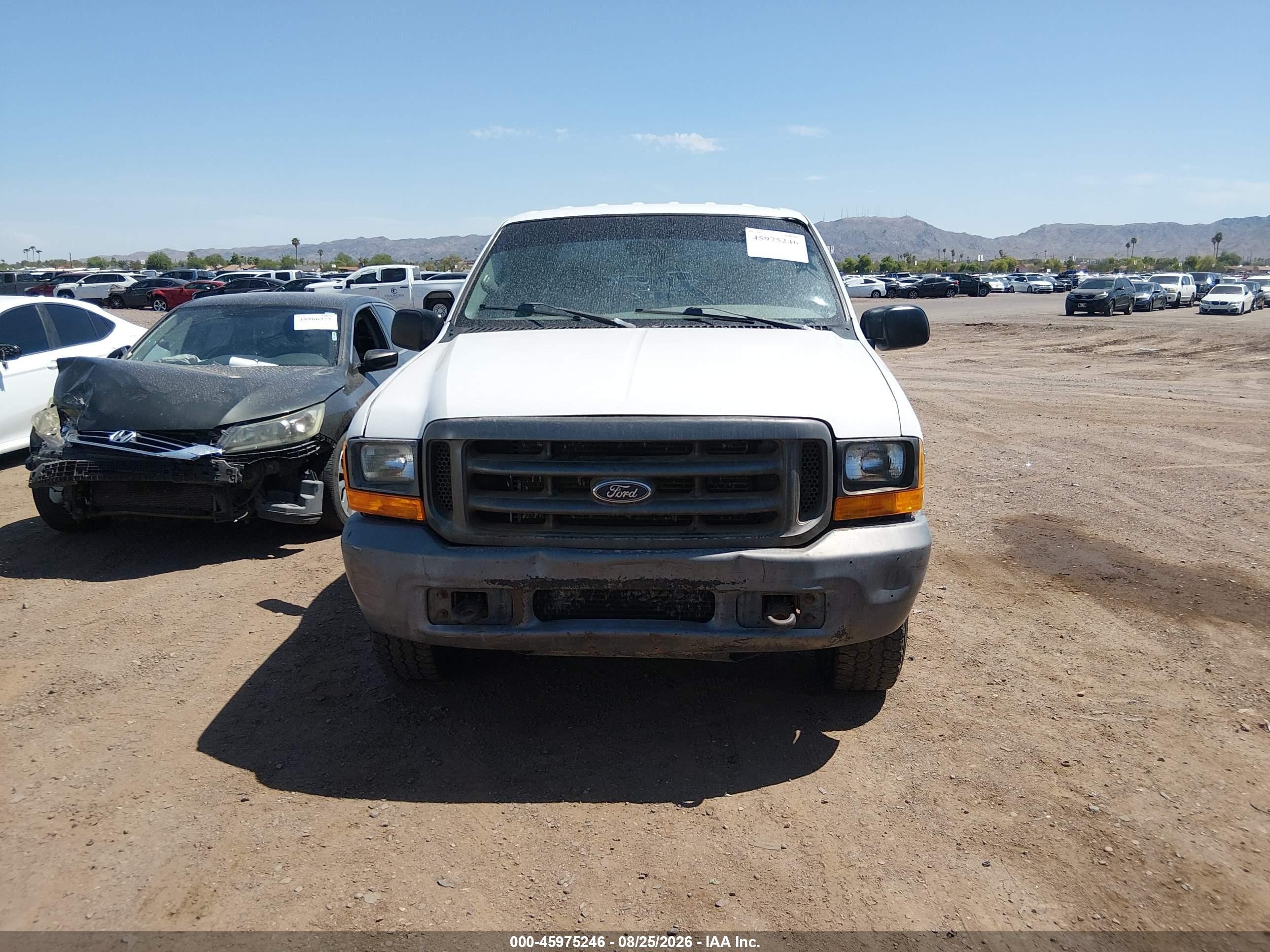2000 Ford F-350 Lariat/xl/xlt White vin: 1FTSW30L5YEA02649