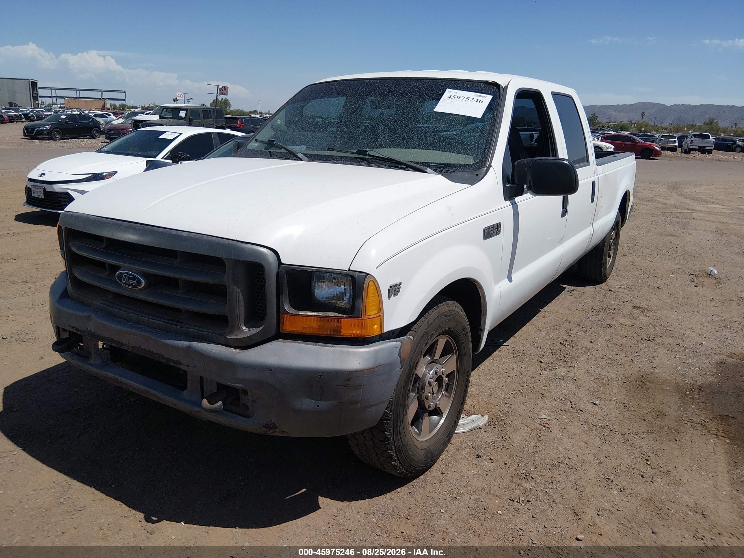 2000 Ford F-350 Lariat/xl/xlt White vin: 1FTSW30L5YEA02649
