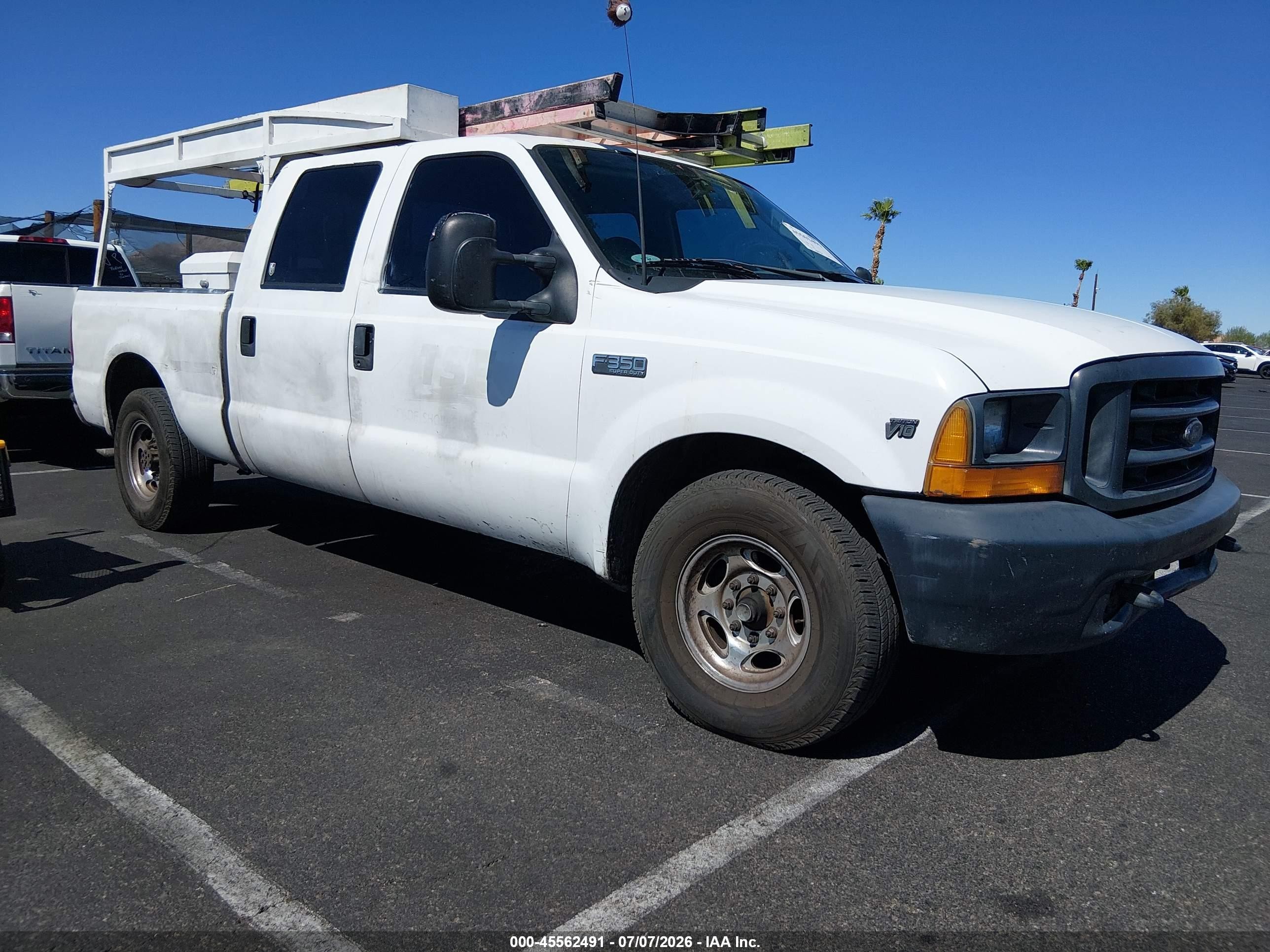 1999 Ford F-350 Lariat/xl/xlt White vin: 1FTSW30SXXEE52562