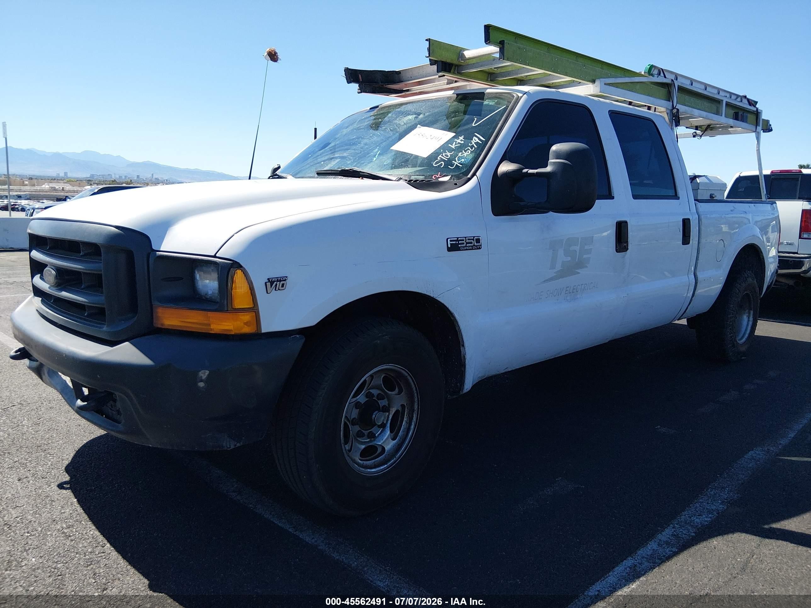 1999 Ford F-350 Lariat/xl/xlt White vin: 1FTSW30SXXEE52562