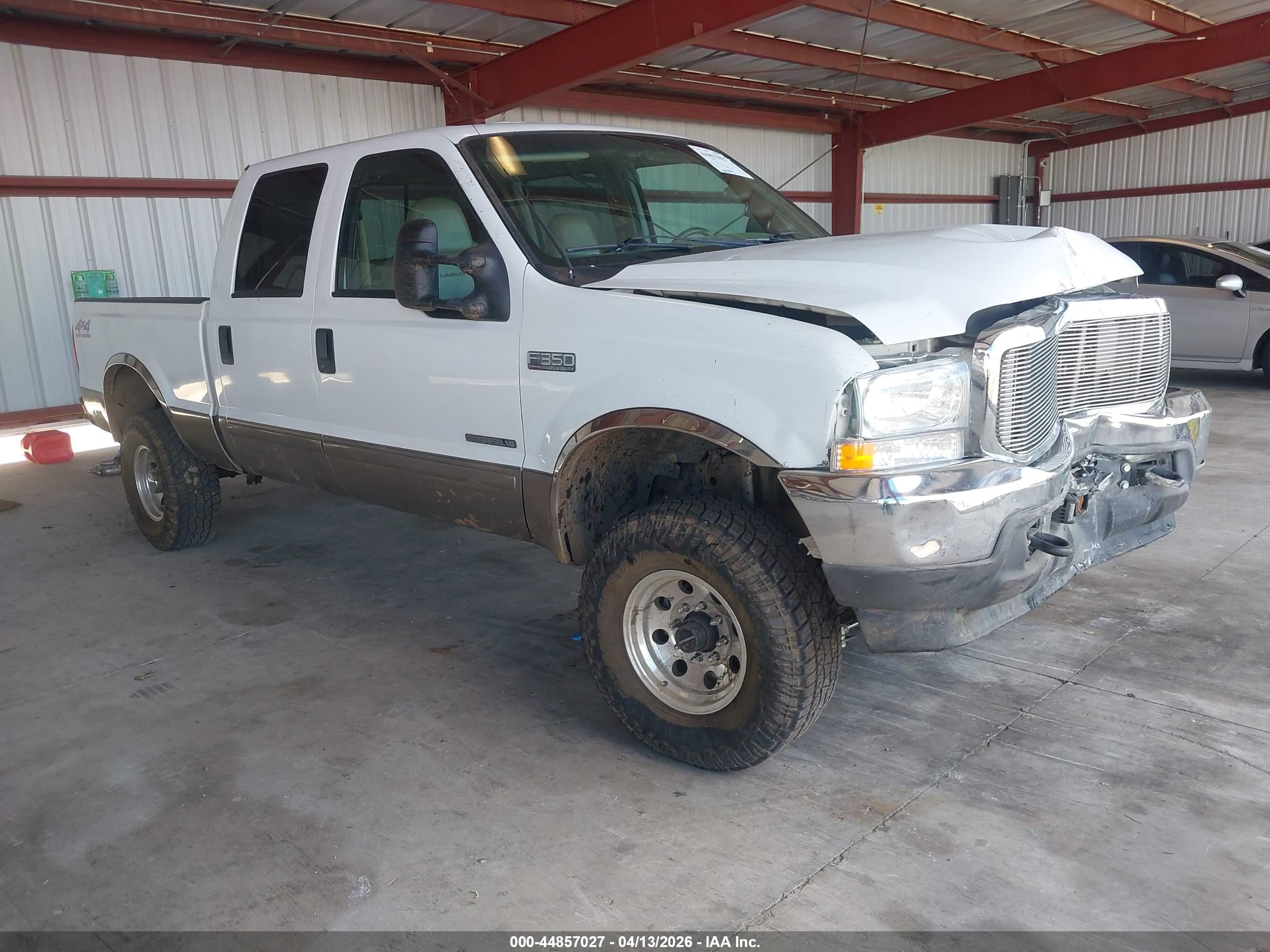 2002 Ford F-350 Lariat/xl/xlt White vin: 1FTSW31F02EC77006