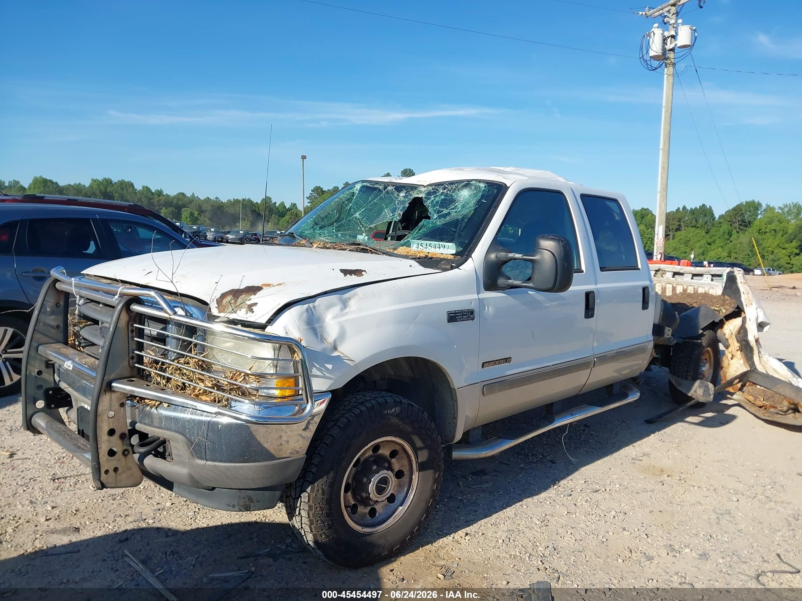 2002 Ford F-350 Lariat/xl/xlt White vin: 1FTSW31F02ED34692