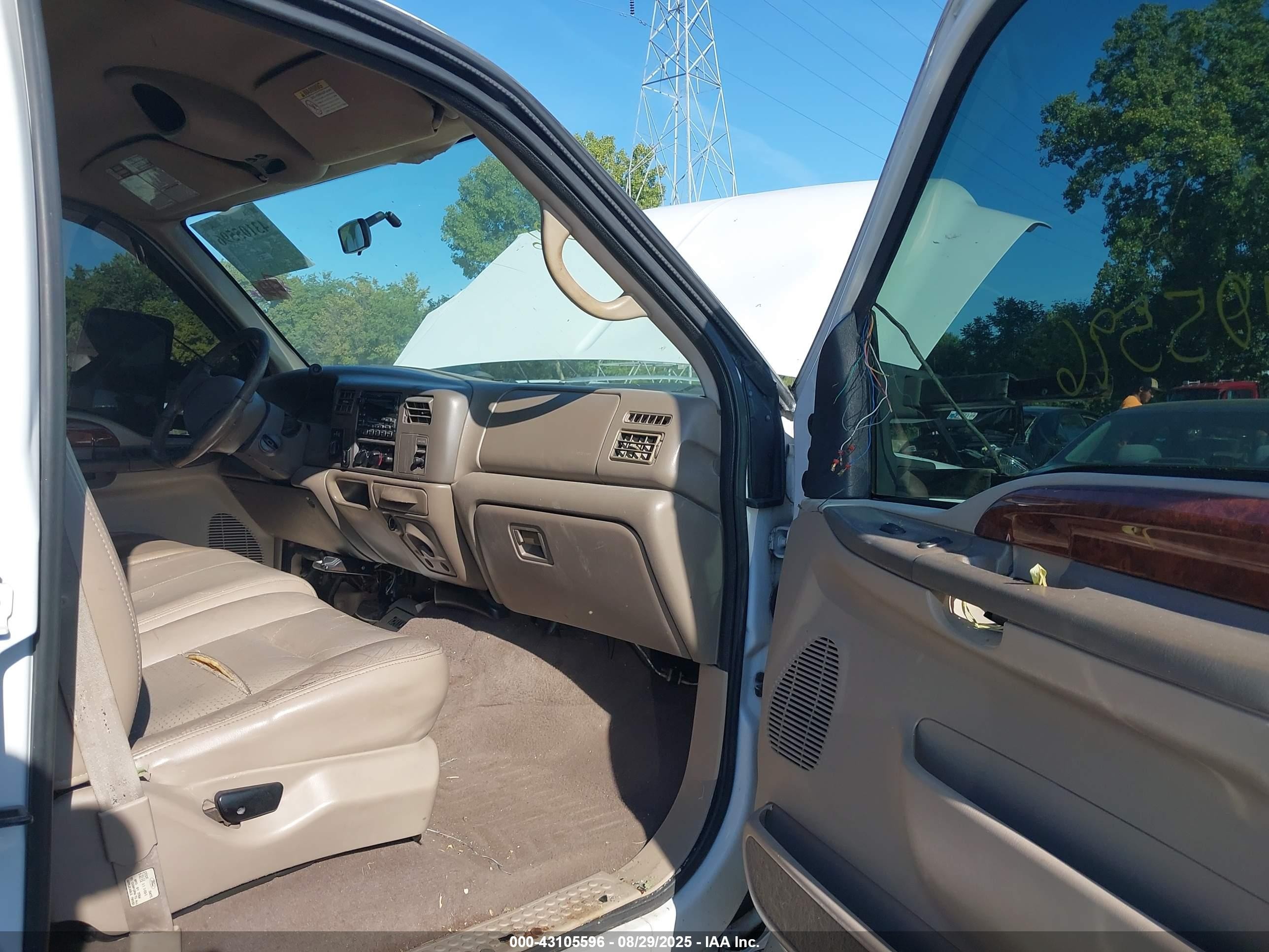 2001 Ford F-350 Lariat/xl/xlt White vin: 1FTSW31F11EA43536