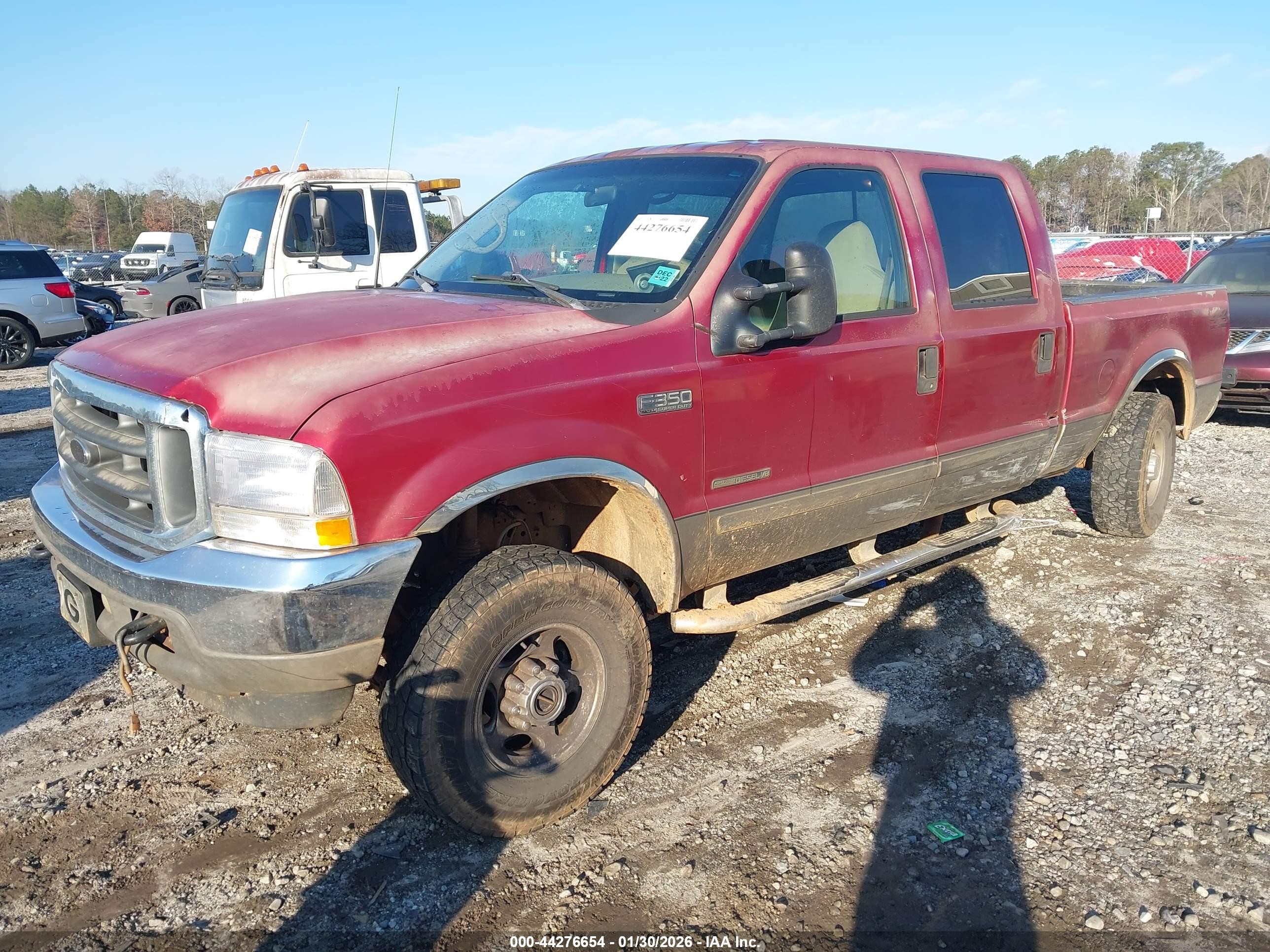 2002 Ford F-350 Lariat/xl/xlt Red vin: 1FTSW31F32EB45342