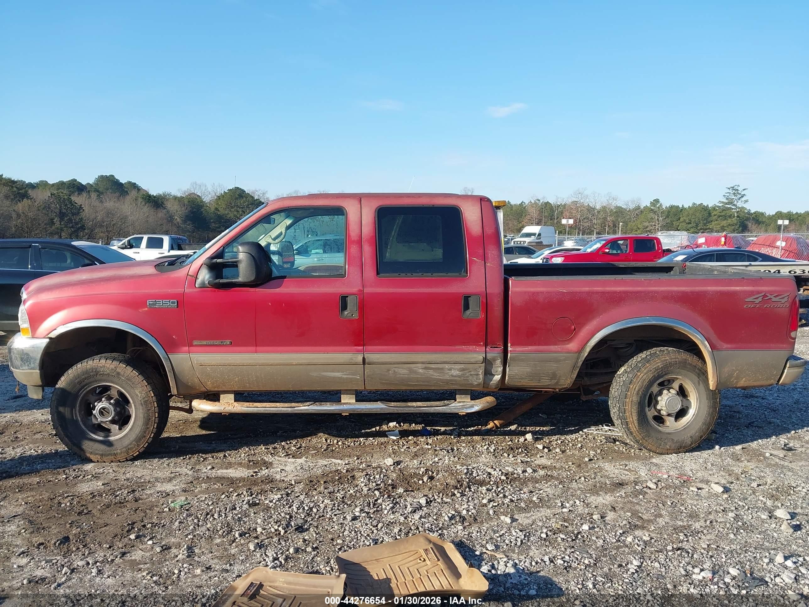 2002 Ford F-350 Lariat/xl/xlt Red vin: 1FTSW31F32EB45342