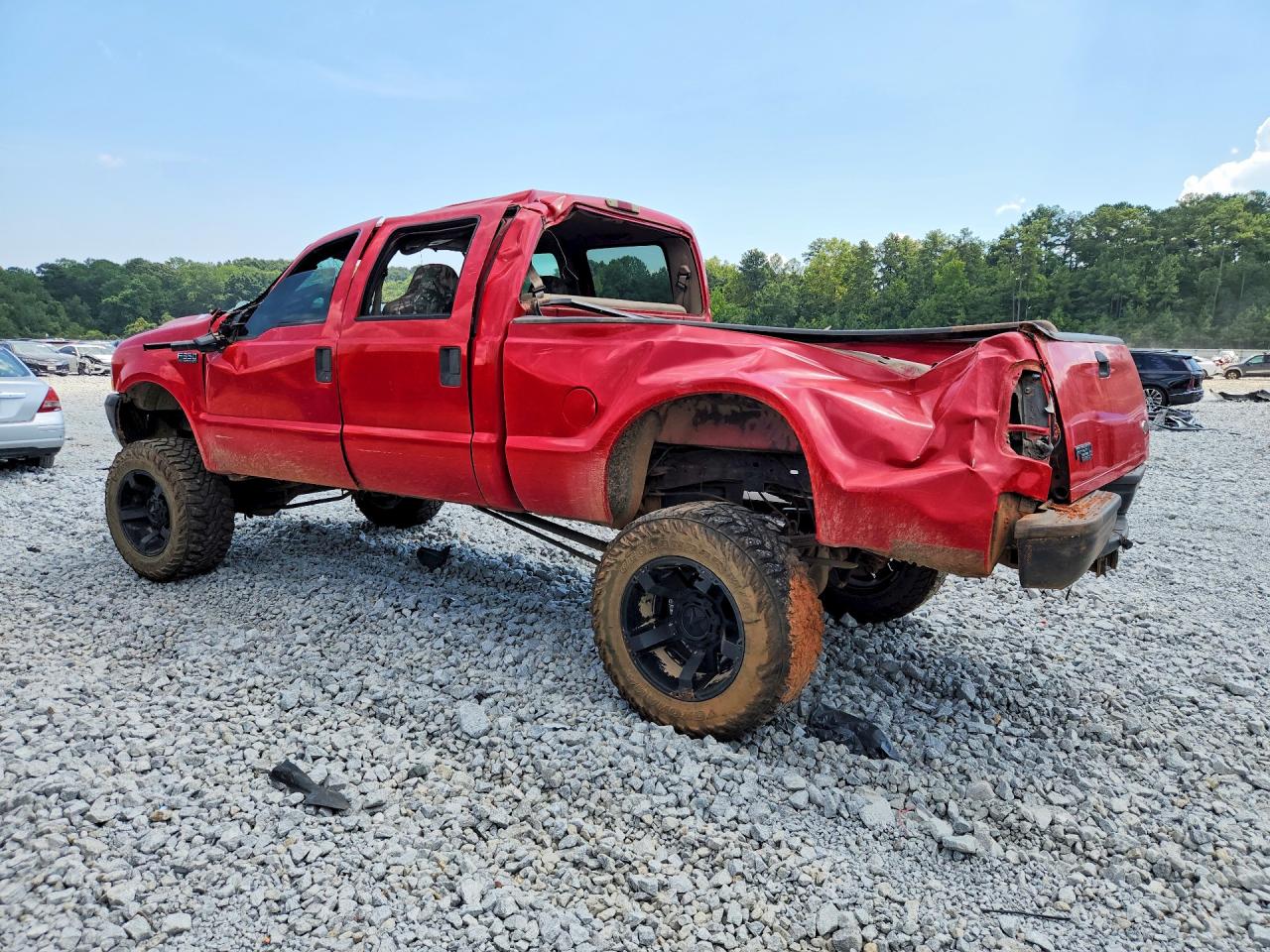 2002 Ford F350 Srw Super Duty Red vin: 1FTSW31F32ED43774