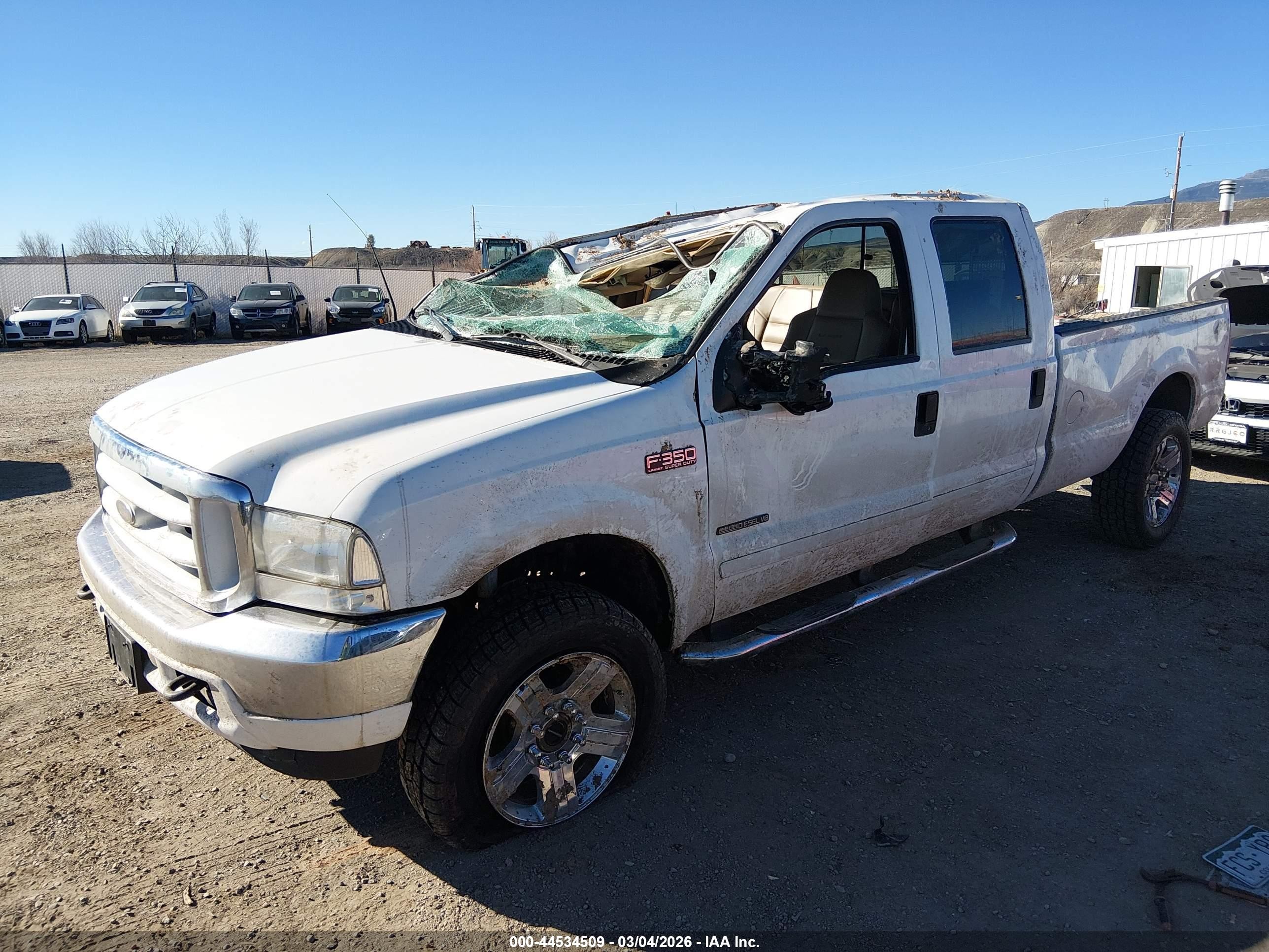 2002 Ford F-350 Lariat/xl/xlt White vin: 1FTSW31F32ED60543
