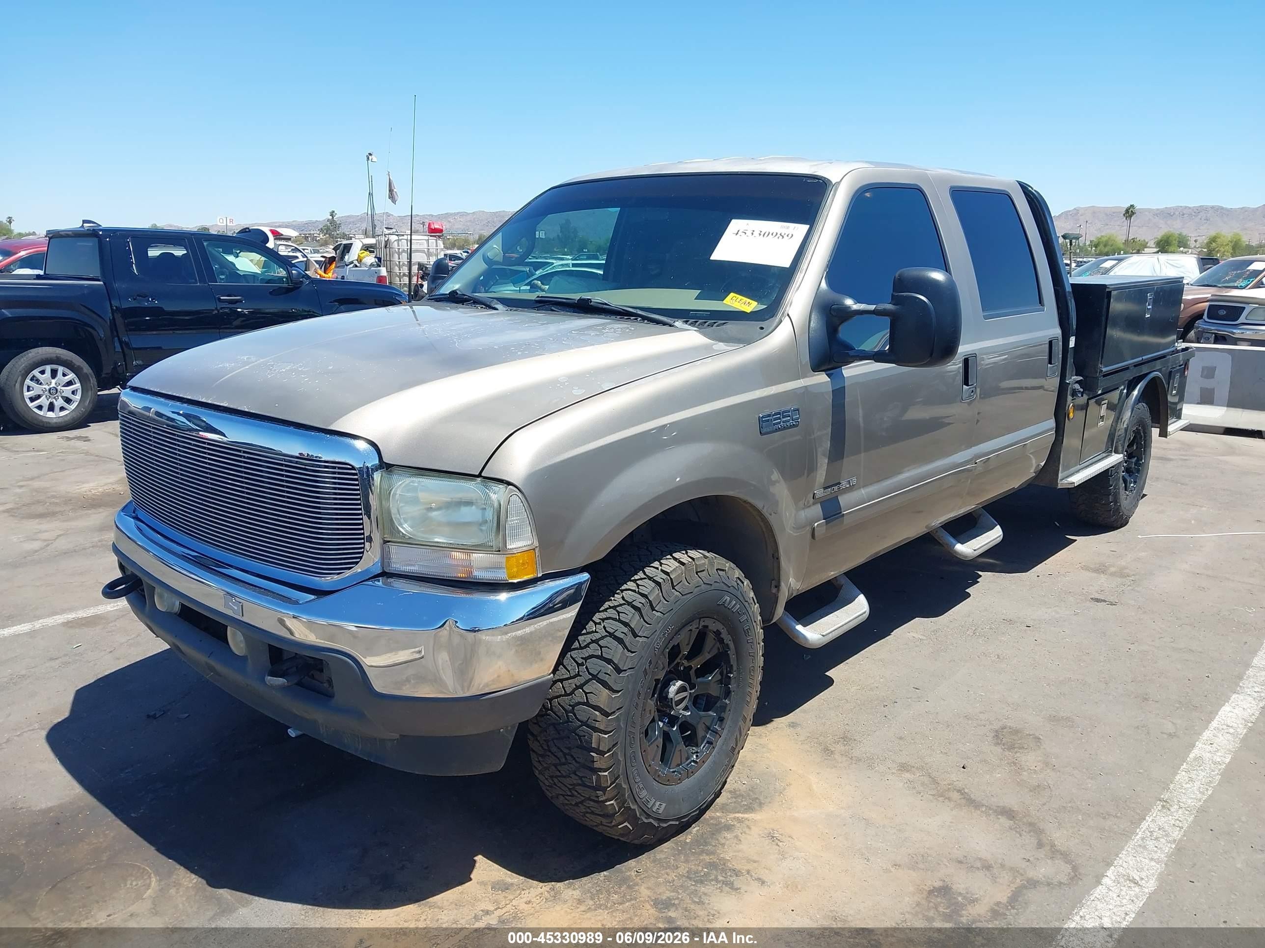 2002 Ford F-350 Lariat/xl/xlt Brown vin: 1FTSW31F32ED61577