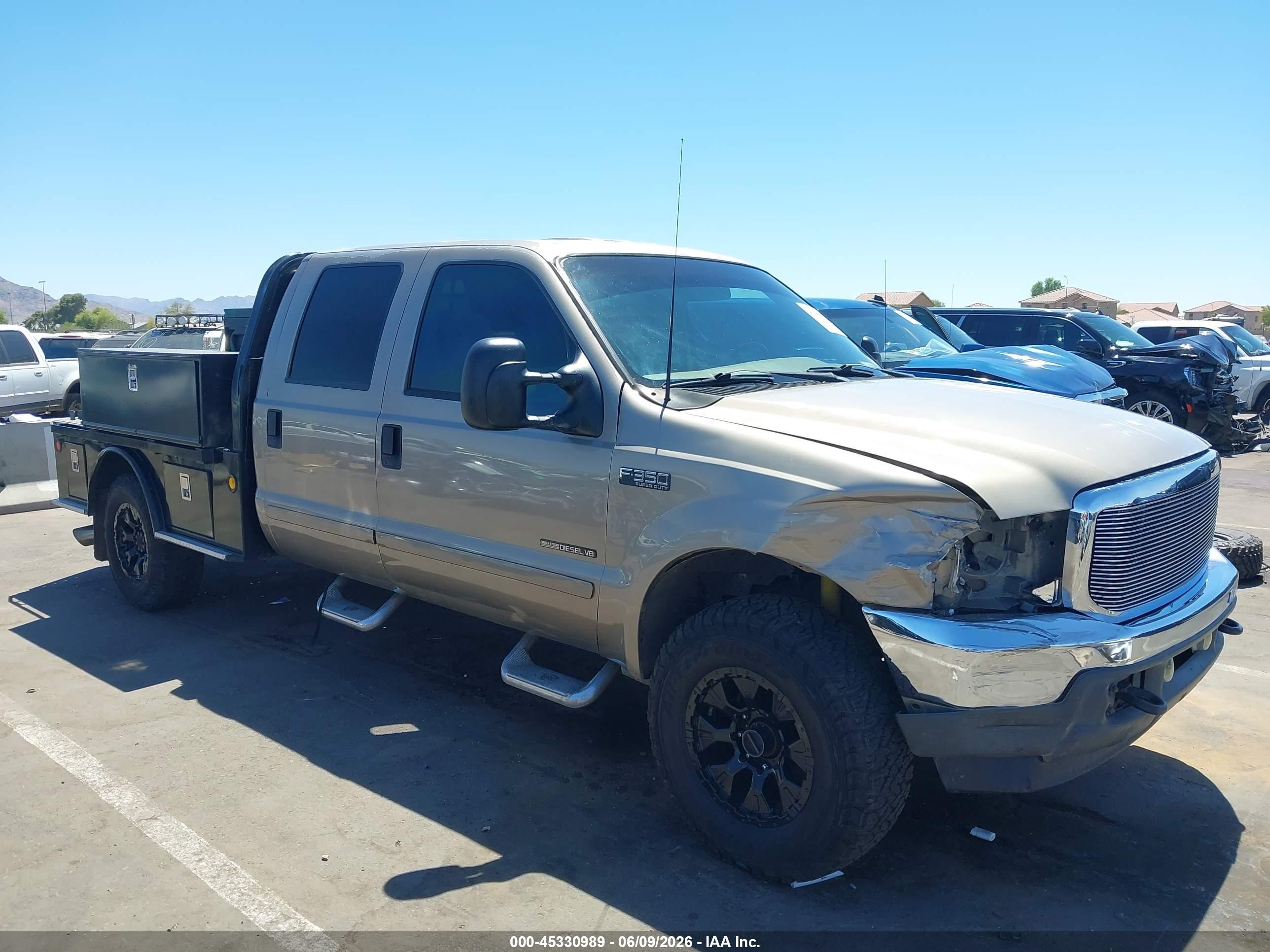 2002 Ford F-350 Lariat/xl/xlt Brown vin: 1FTSW31F32ED61577