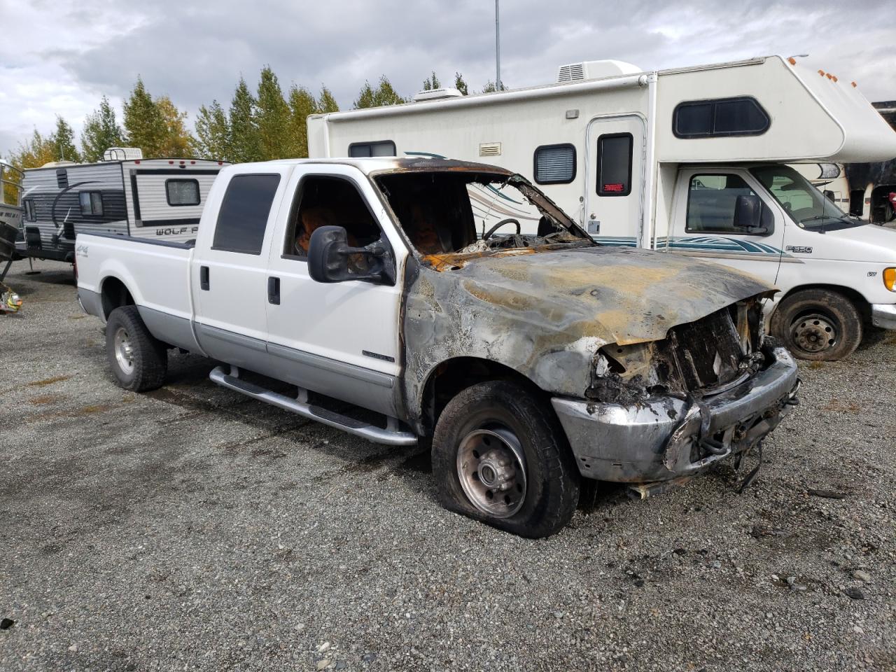 2002 Ford F350 Srw Super Duty White vin: 1FTSW31F42ED05132