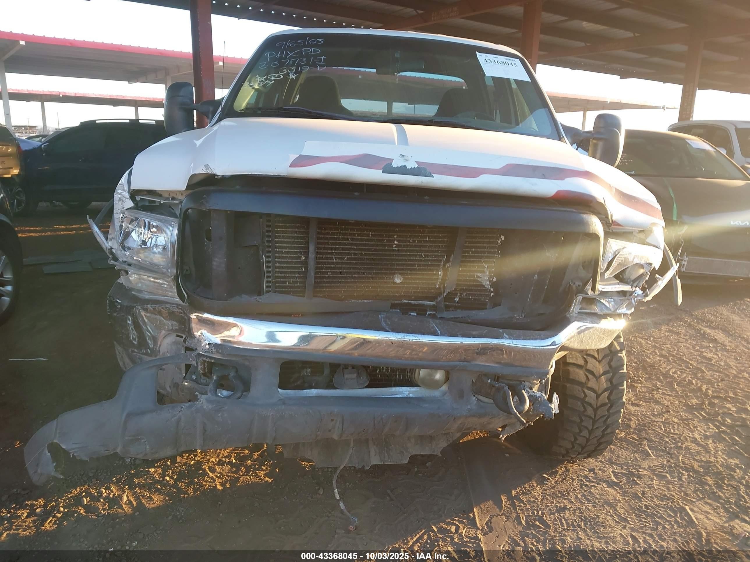 2002 Ford F-350 Lariat/xl/xlt White vin: 1FTSW31F42ED53312