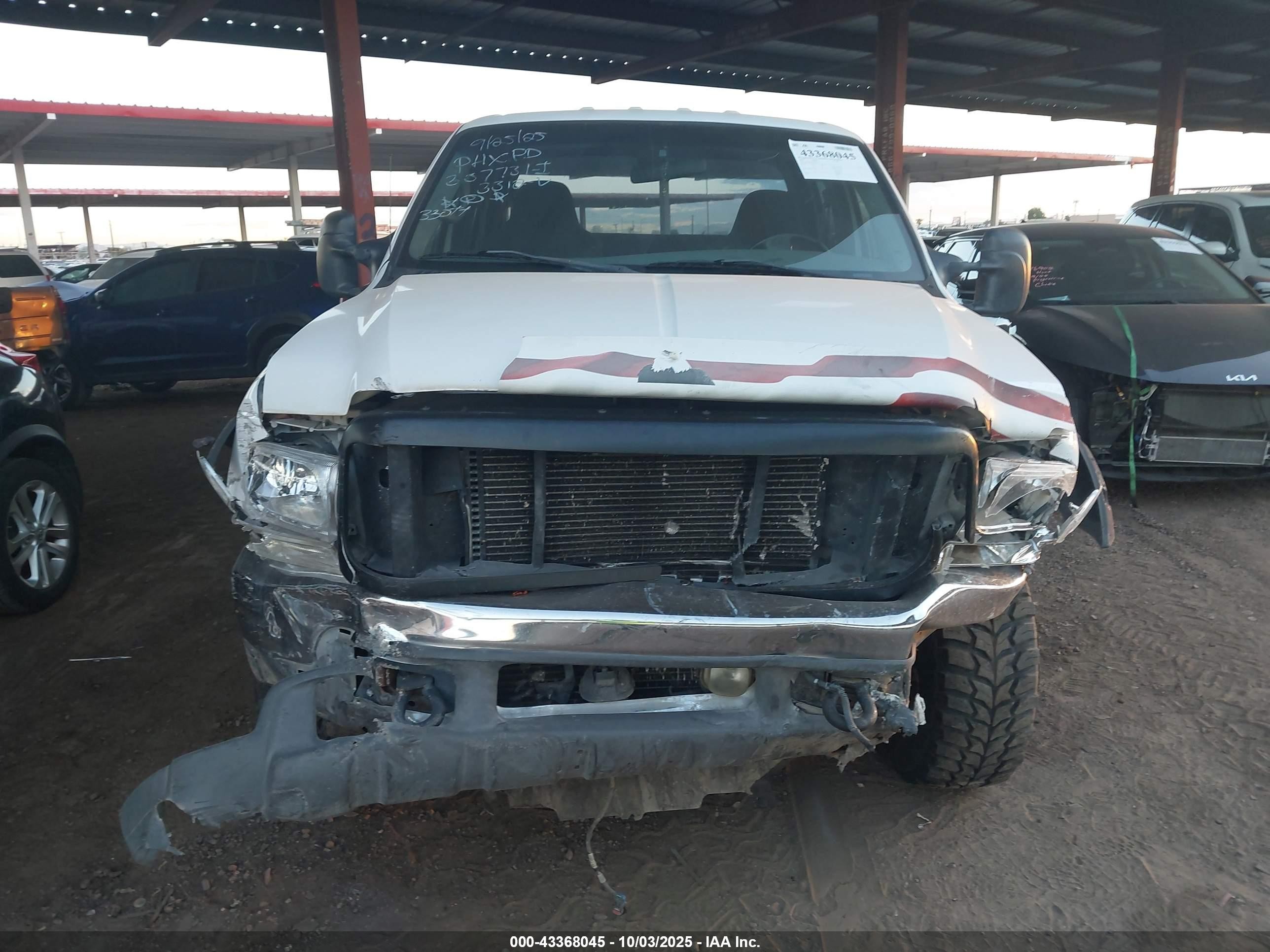 2002 Ford F-350 Lariat/xl/xlt White vin: 1FTSW31F42ED53312