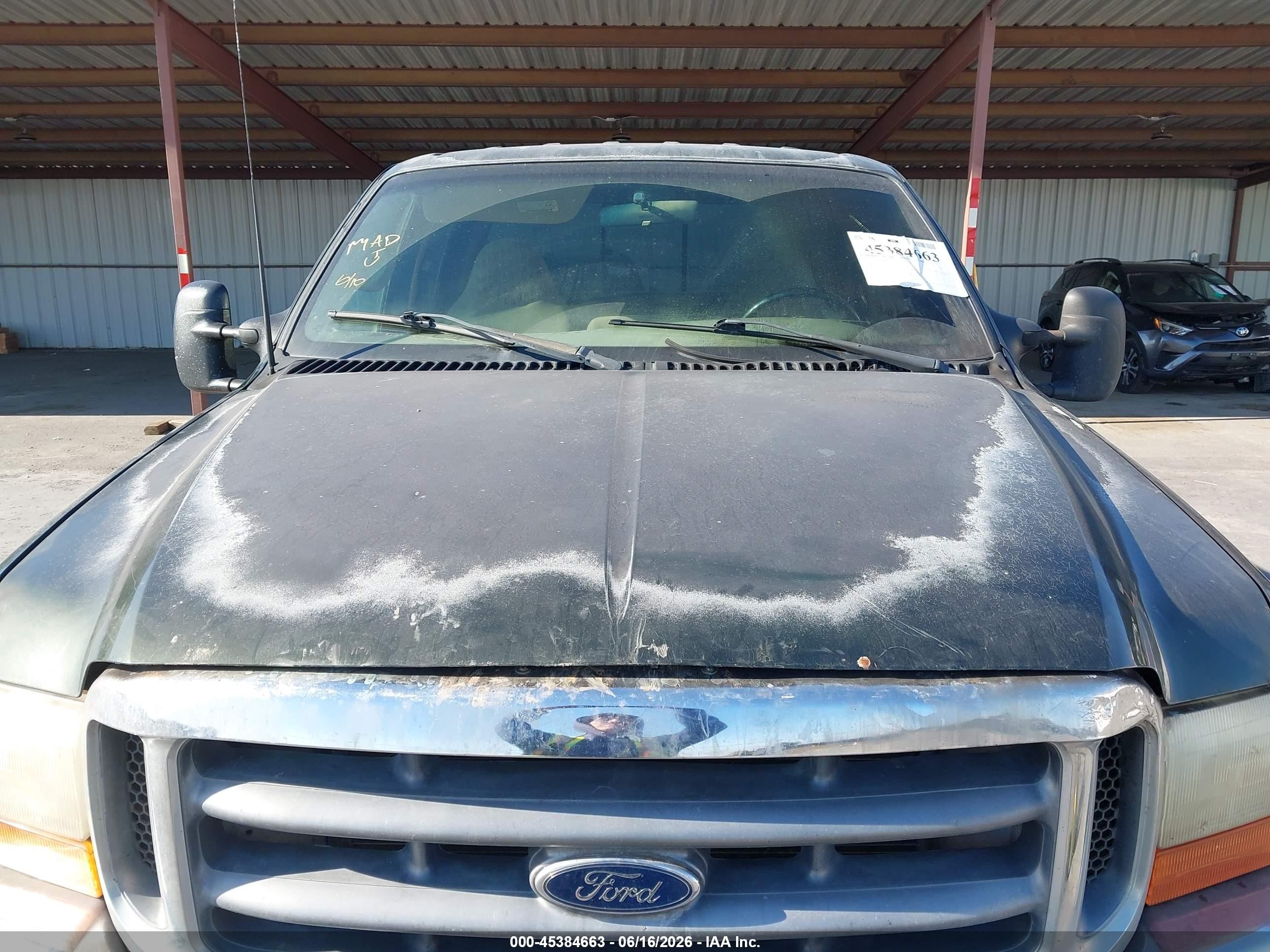2000 Ford F-350 Lariat/xl/xlt Green vin: 1FTSW31F4YED16205