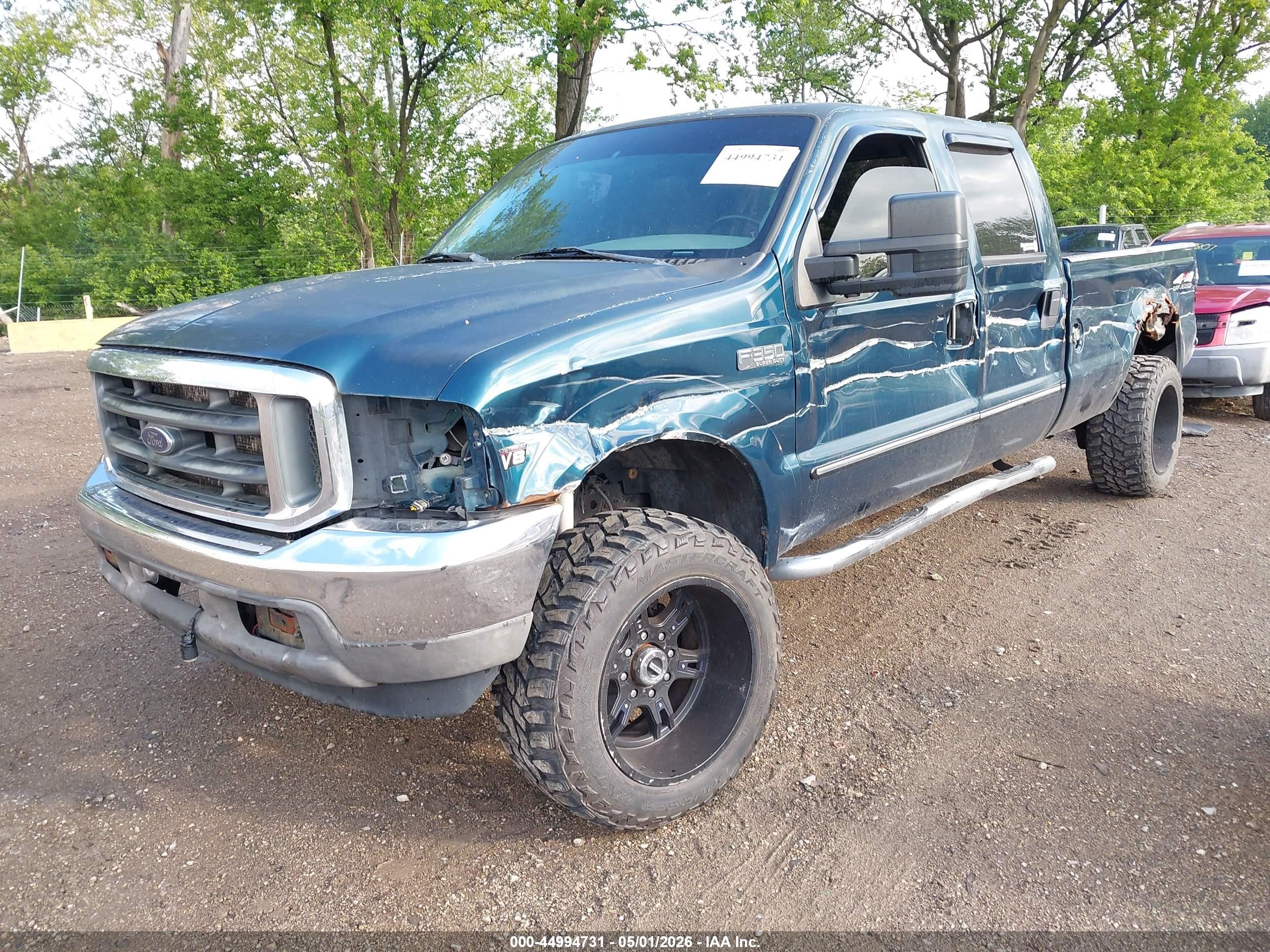 1999 Ford F-350 Lariat/xl/xlt Green vin: 1FTSW31F5XEB80438