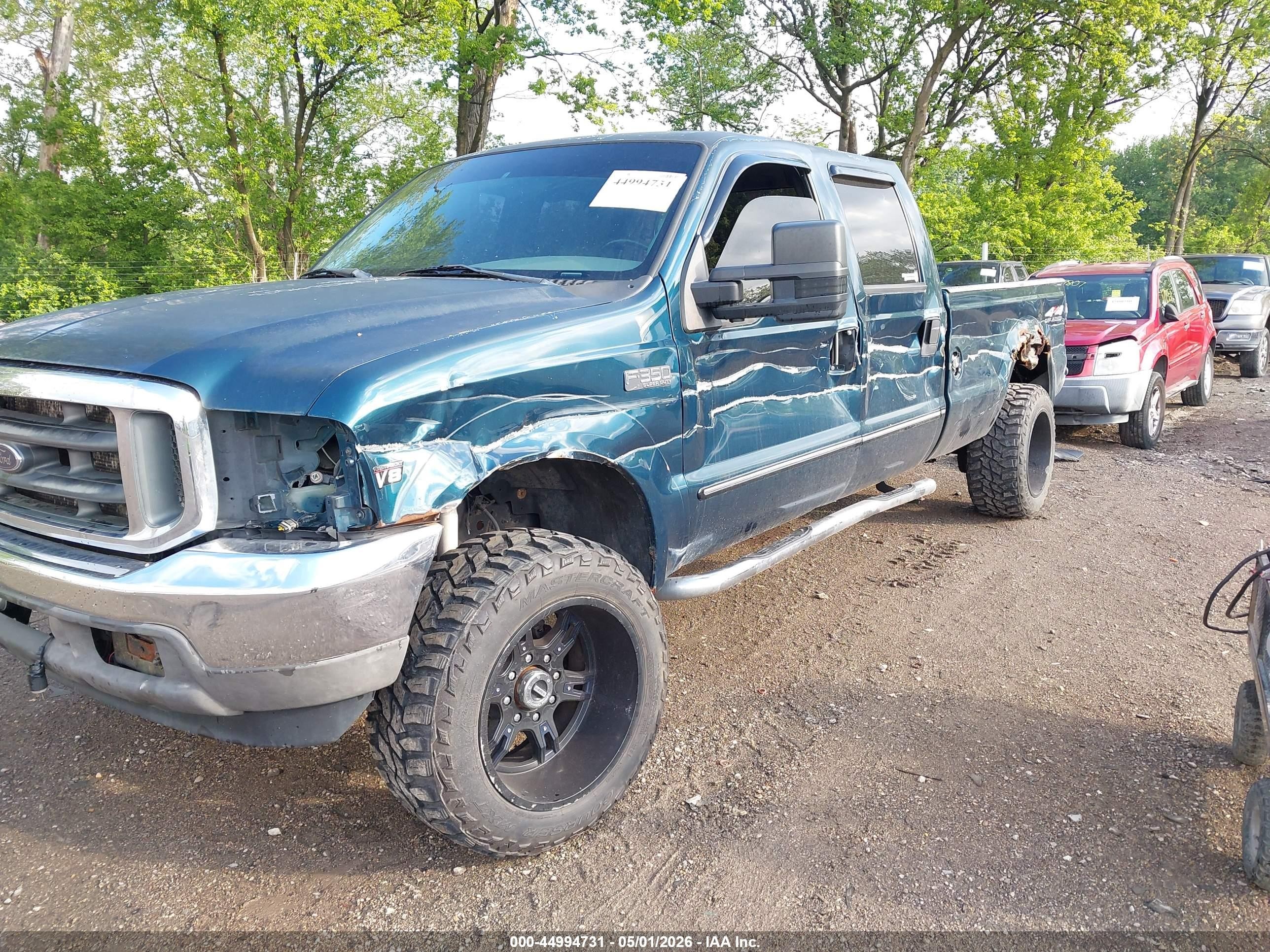 1999 Ford F-350 Lariat/xl/xlt Green vin: 1FTSW31F5XEB80438