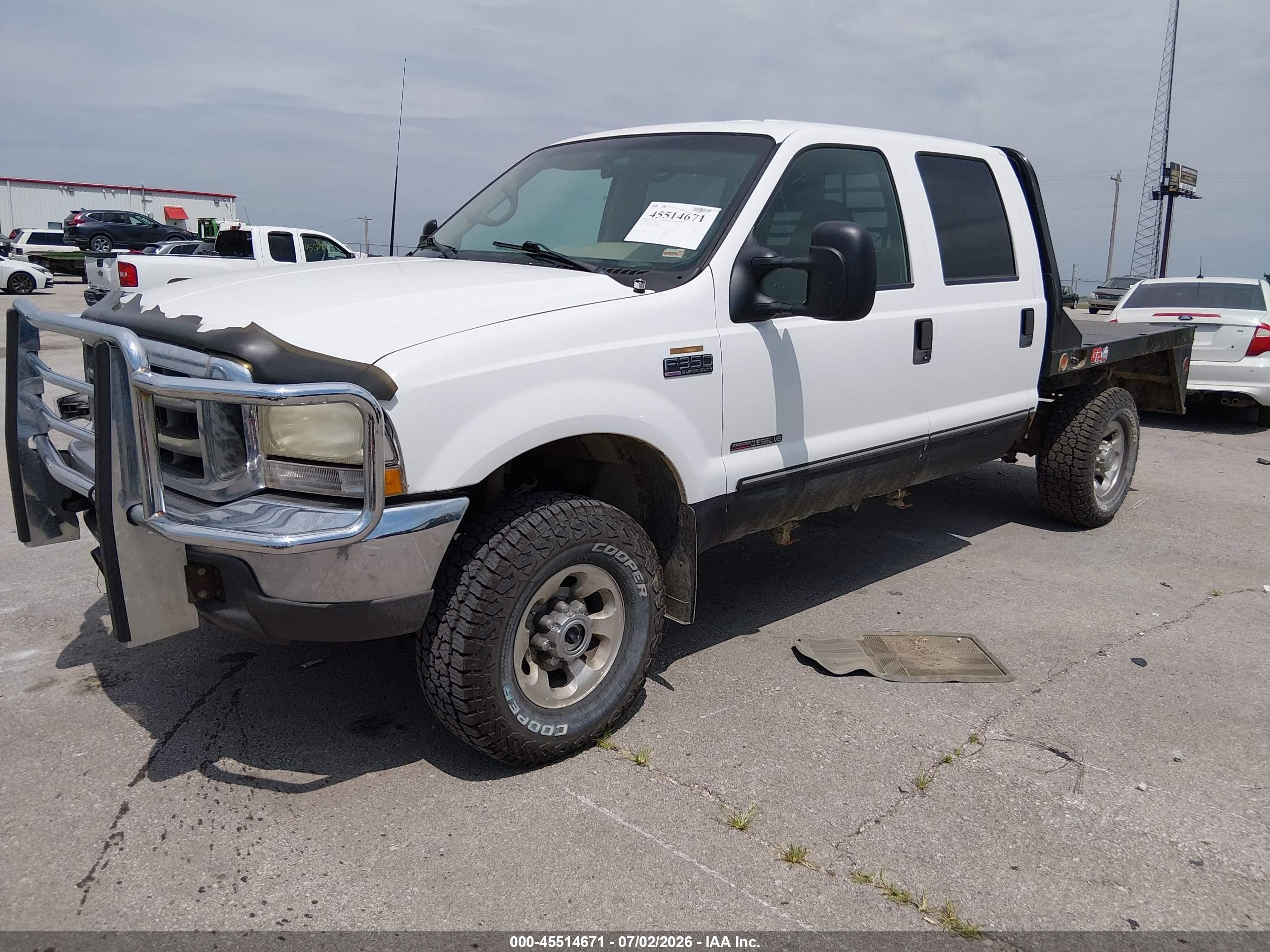 1999 Ford F-350 Lariat/xl/xlt White vin: 1FTSW31F5XED03008